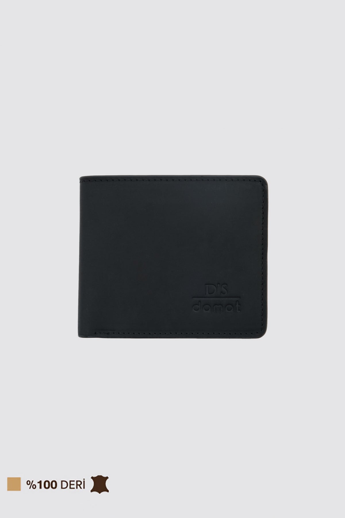 Ds Damat Boxed Genuine Crazy Leather Wallet  - Black
