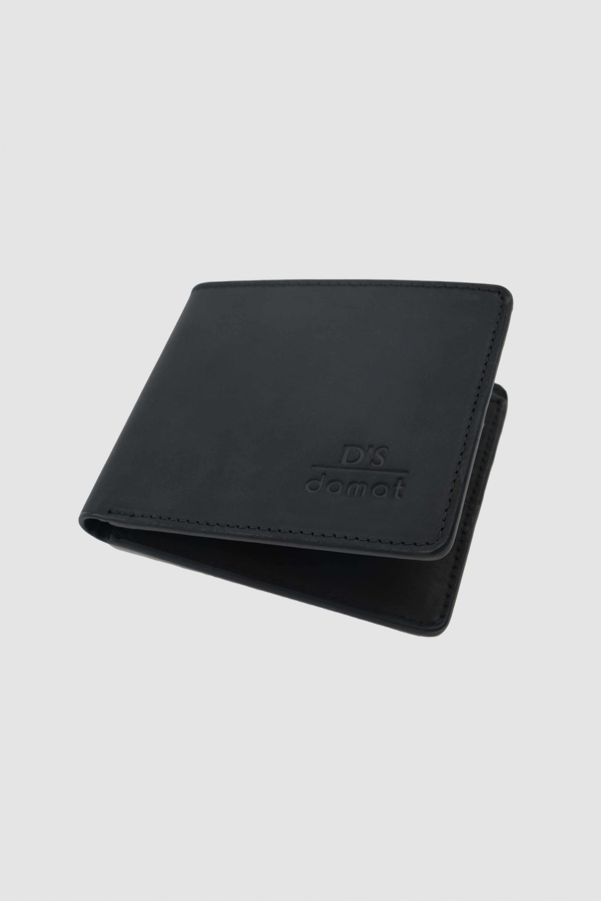 Ds Damat Boxed Genuine Crazy Leather Wallet  - Black