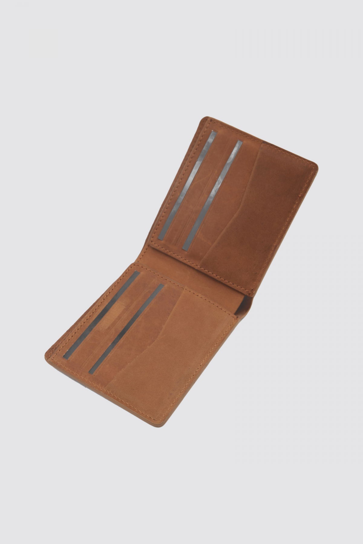 Ds Damat Boxed Genuine Crazy Leather Wallet  - Tan