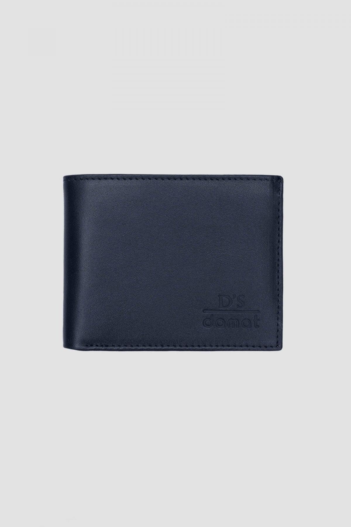 Ds Damat Boxed Genuine Leather Wallet  - Navy Blue