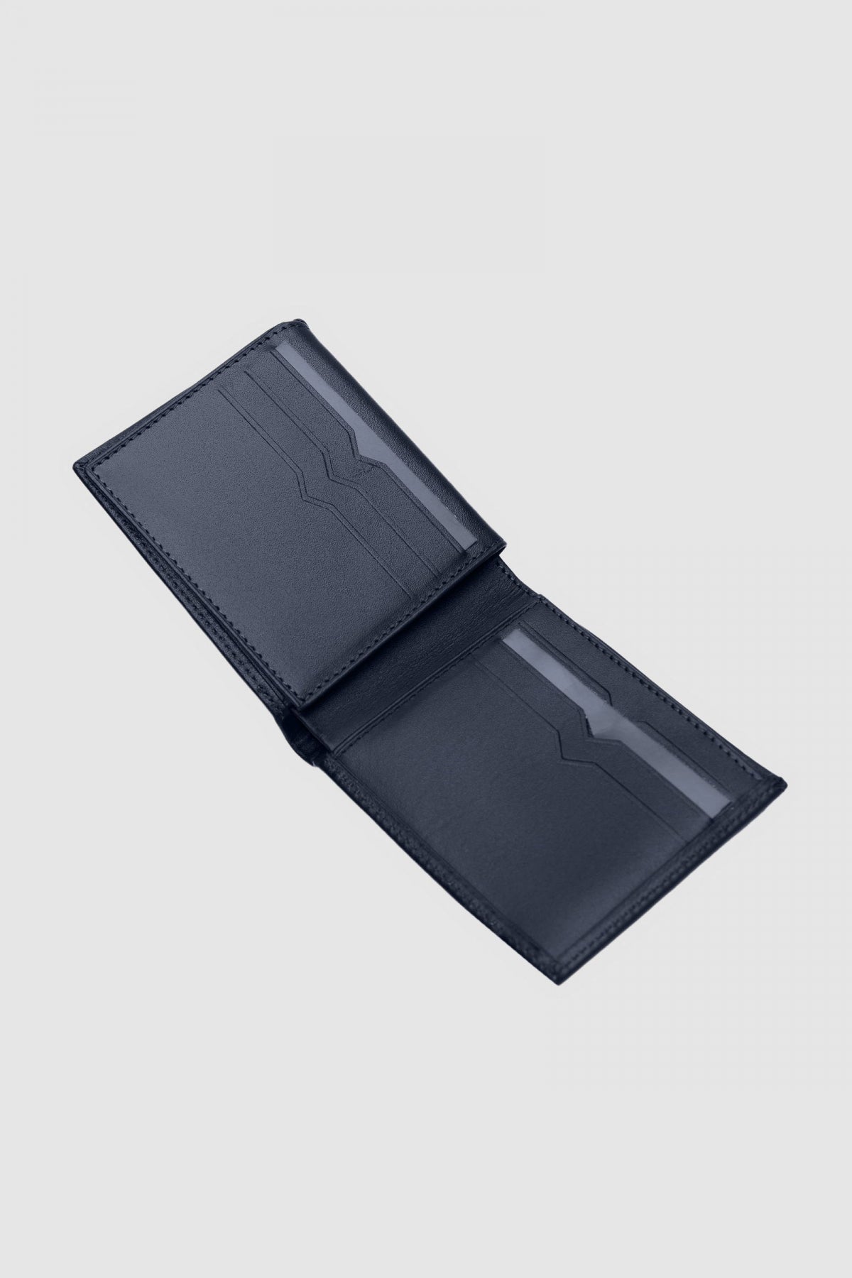 Ds Damat Boxed Genuine Leather Wallet  - Navy Blue