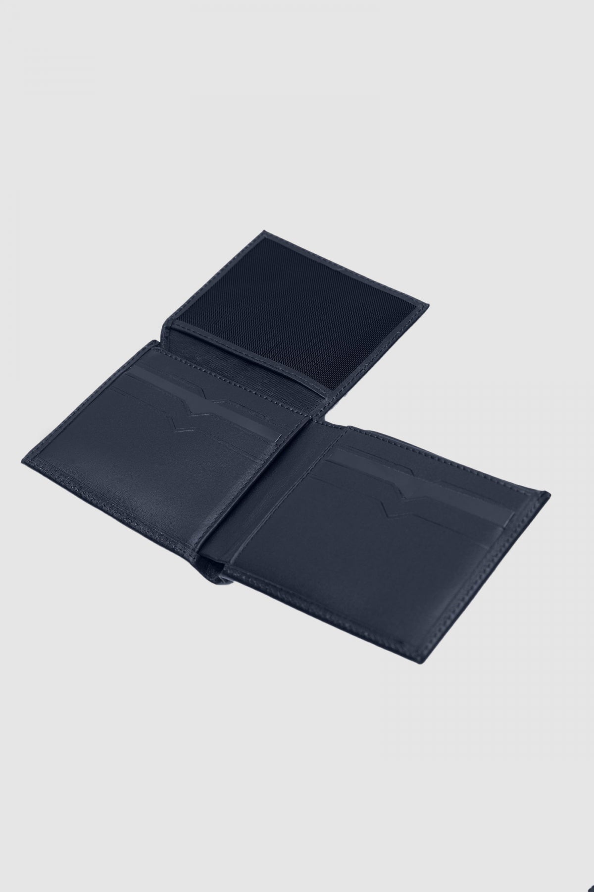Ds Damat Boxed Genuine Leather Wallet  - Navy Blue