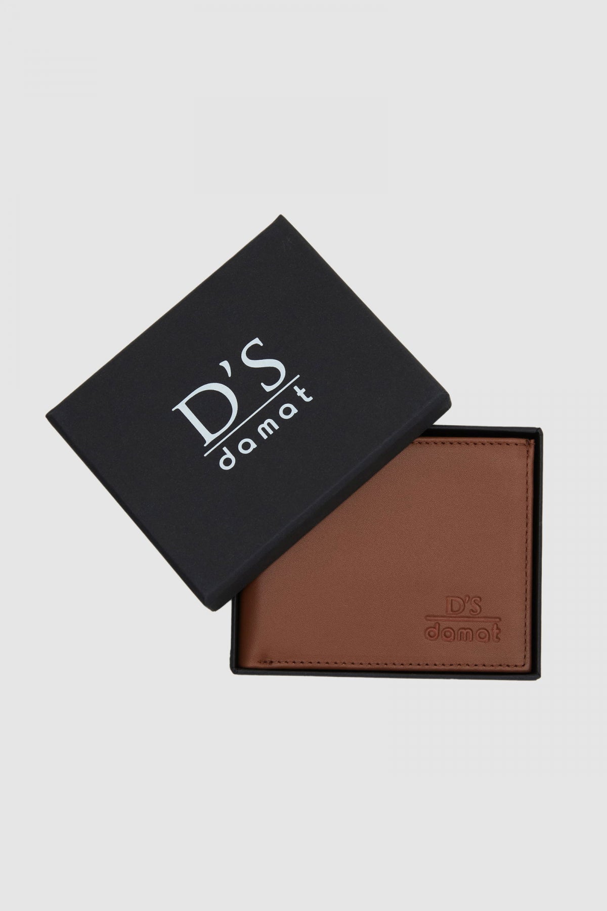 Ds Damat Boxed Genuine Leather Wallet  - Tan