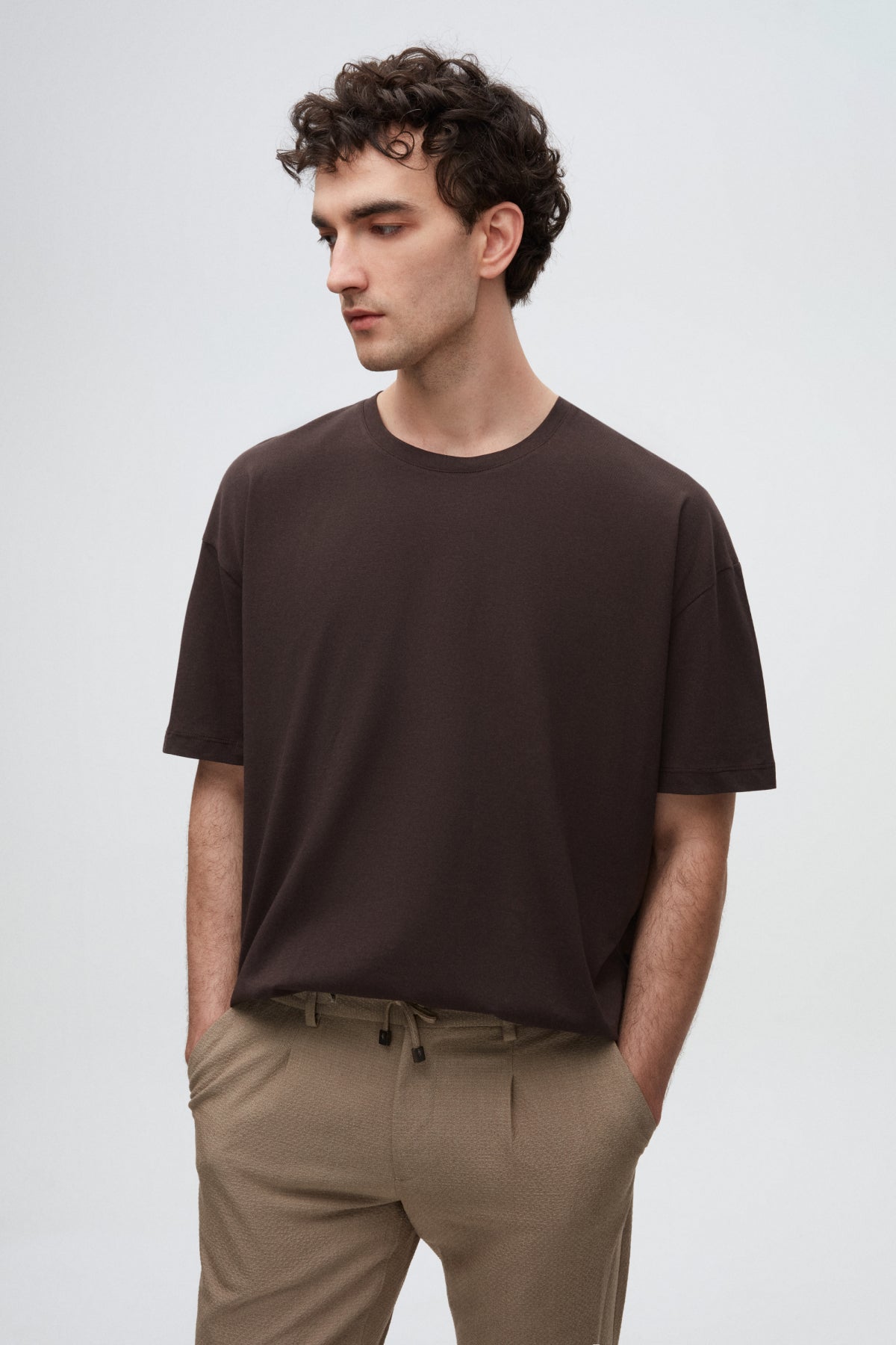 Ds Damat Comfort 100% Cotton T-Shirt  - Brown