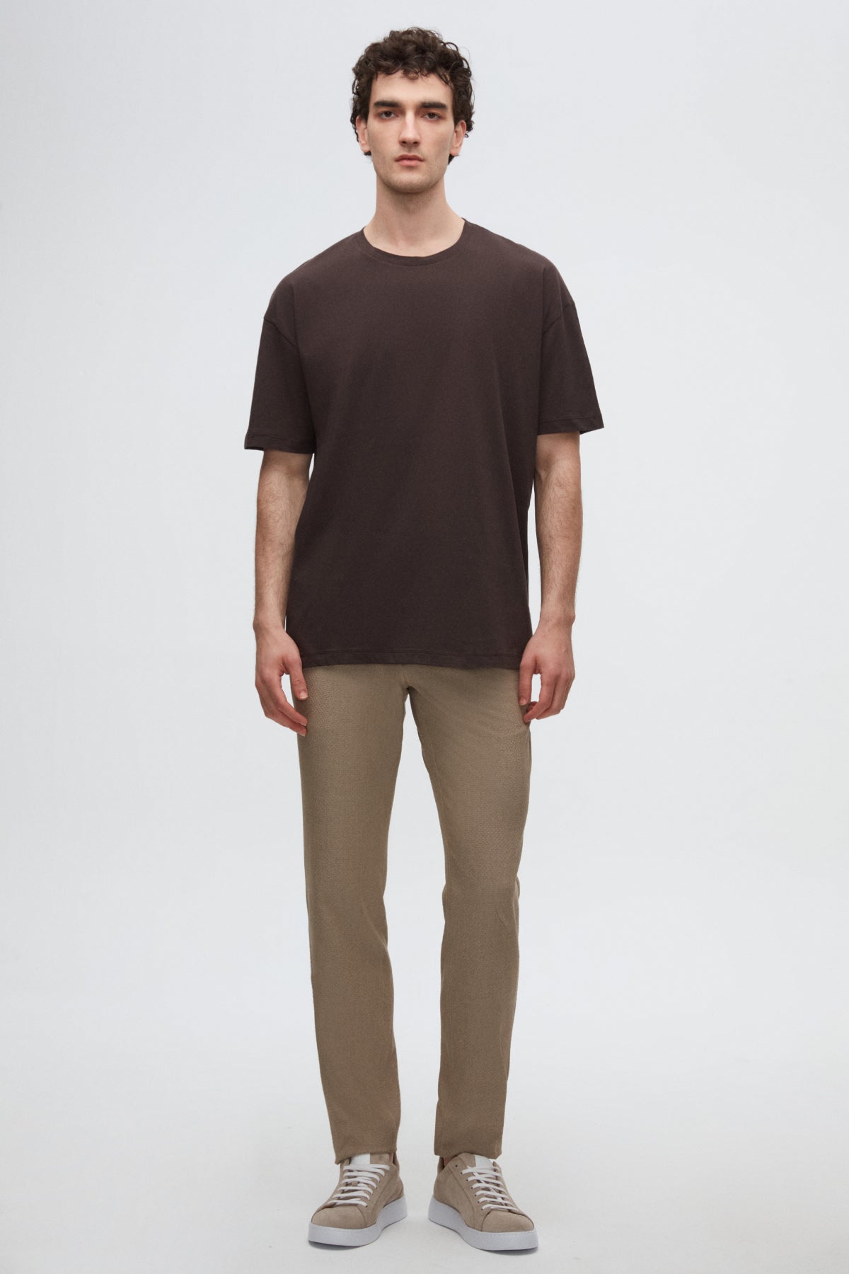 Ds Damat Comfort 100% Cotton T-Shirt  - Brown