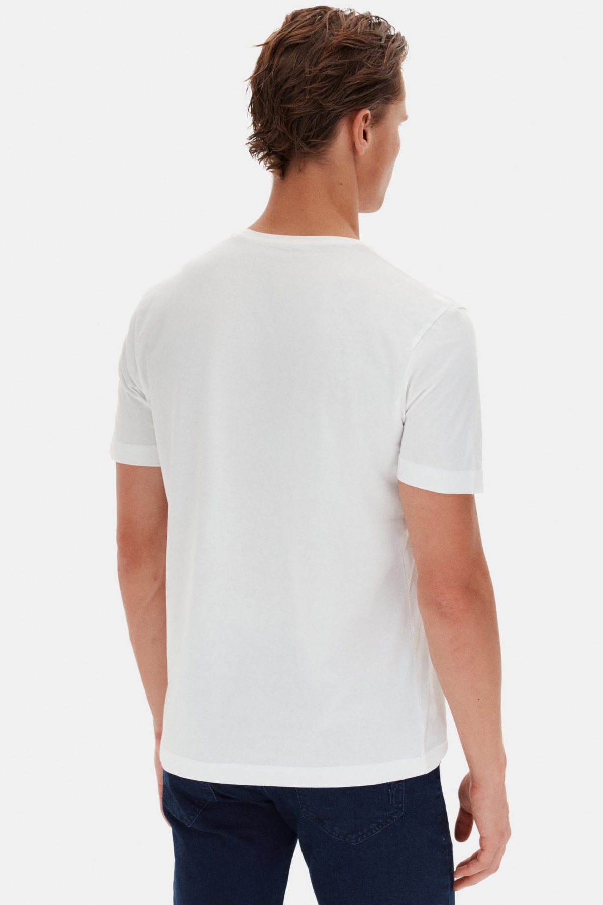 Ds Damat Comfort 100% Cotton T-Shirt  - Ecru