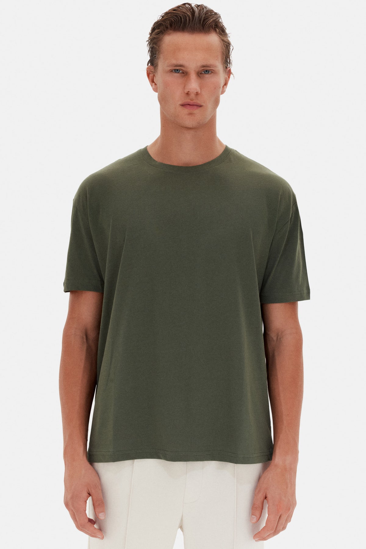 Ds Damat Comfort 100% Cotton T-Shirt  - Khaki