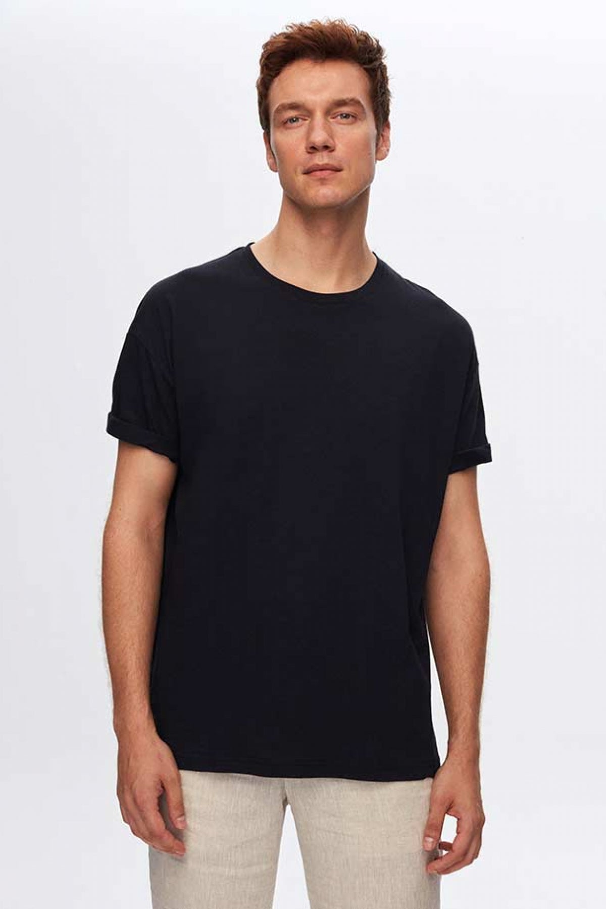 Ds Damat Comfort 100% Cotton T-Shirt  - Navy Blue