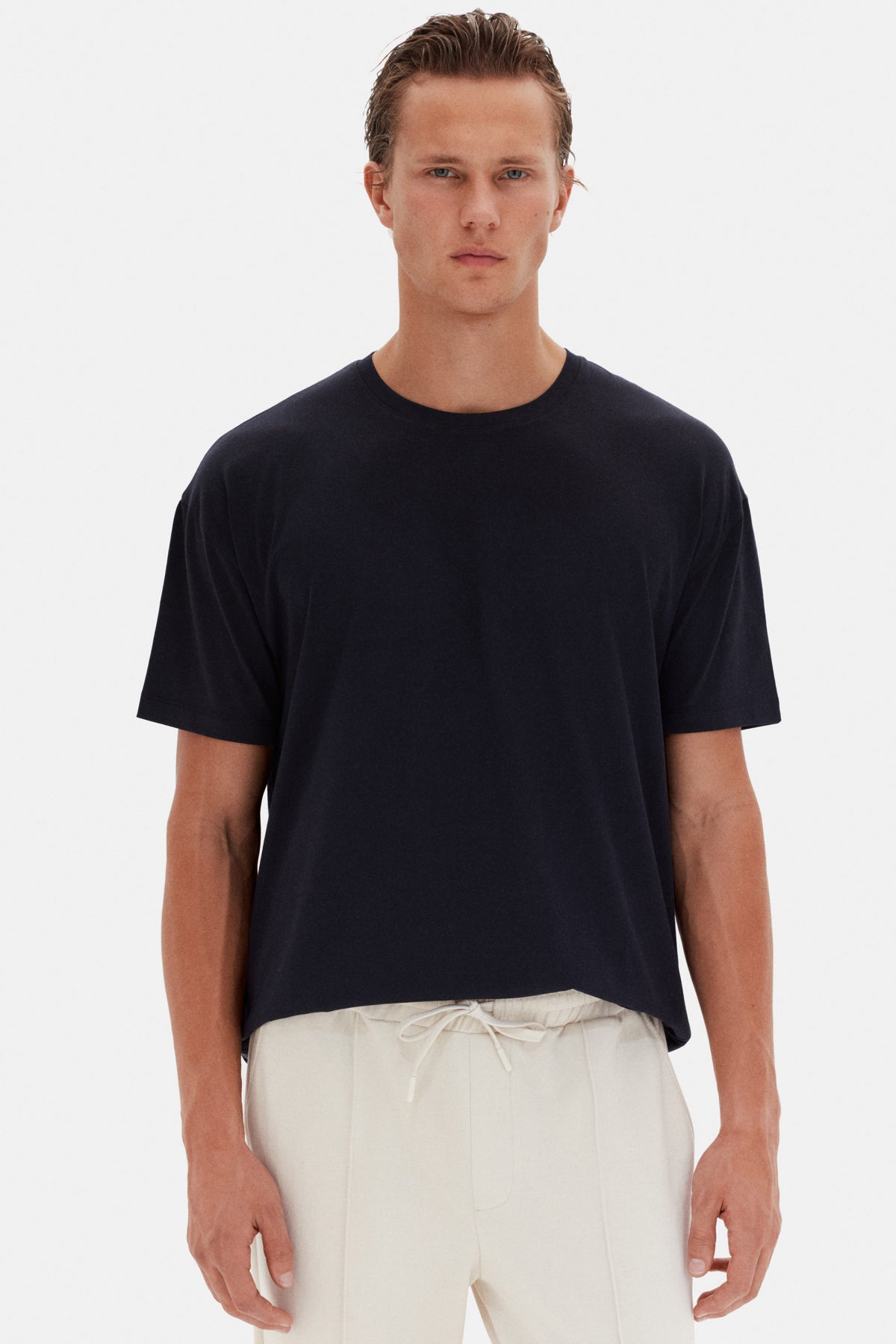 Ds Damat Comfort 100% Cotton T-Shirt  - Navy Blue