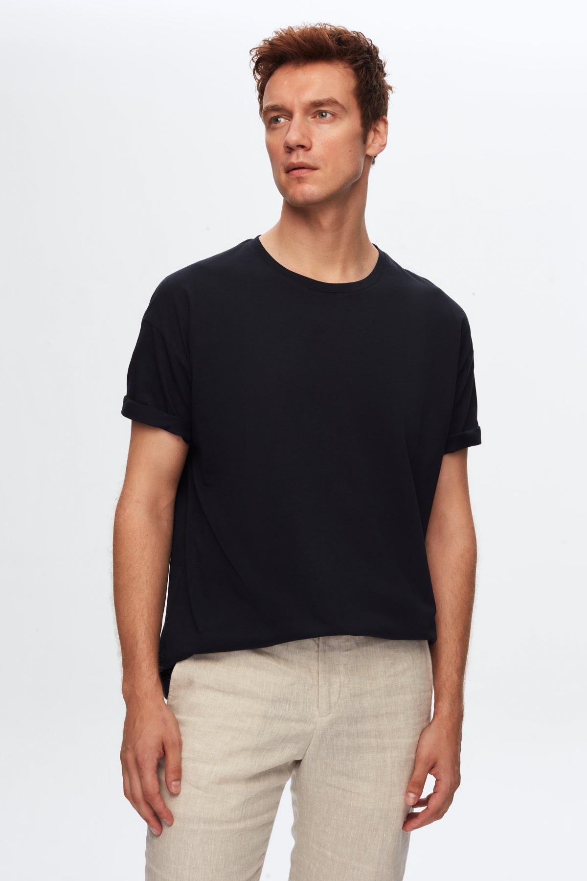 Ds Damat Comfort 100% Cotton T-Shirt  - Navy Blue