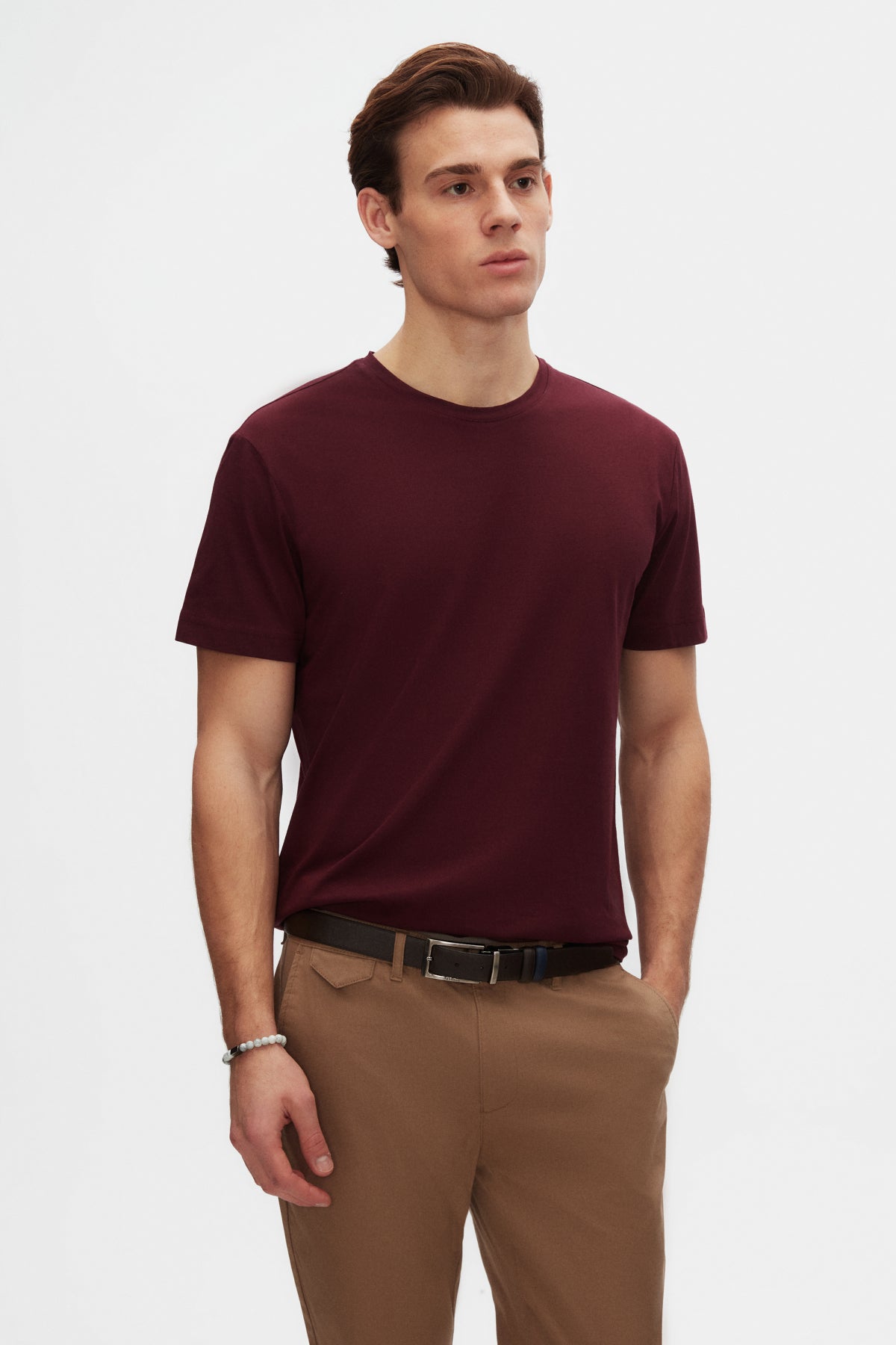 Ds Damat Comfort 100% Cotton T-Shirt  - Plum