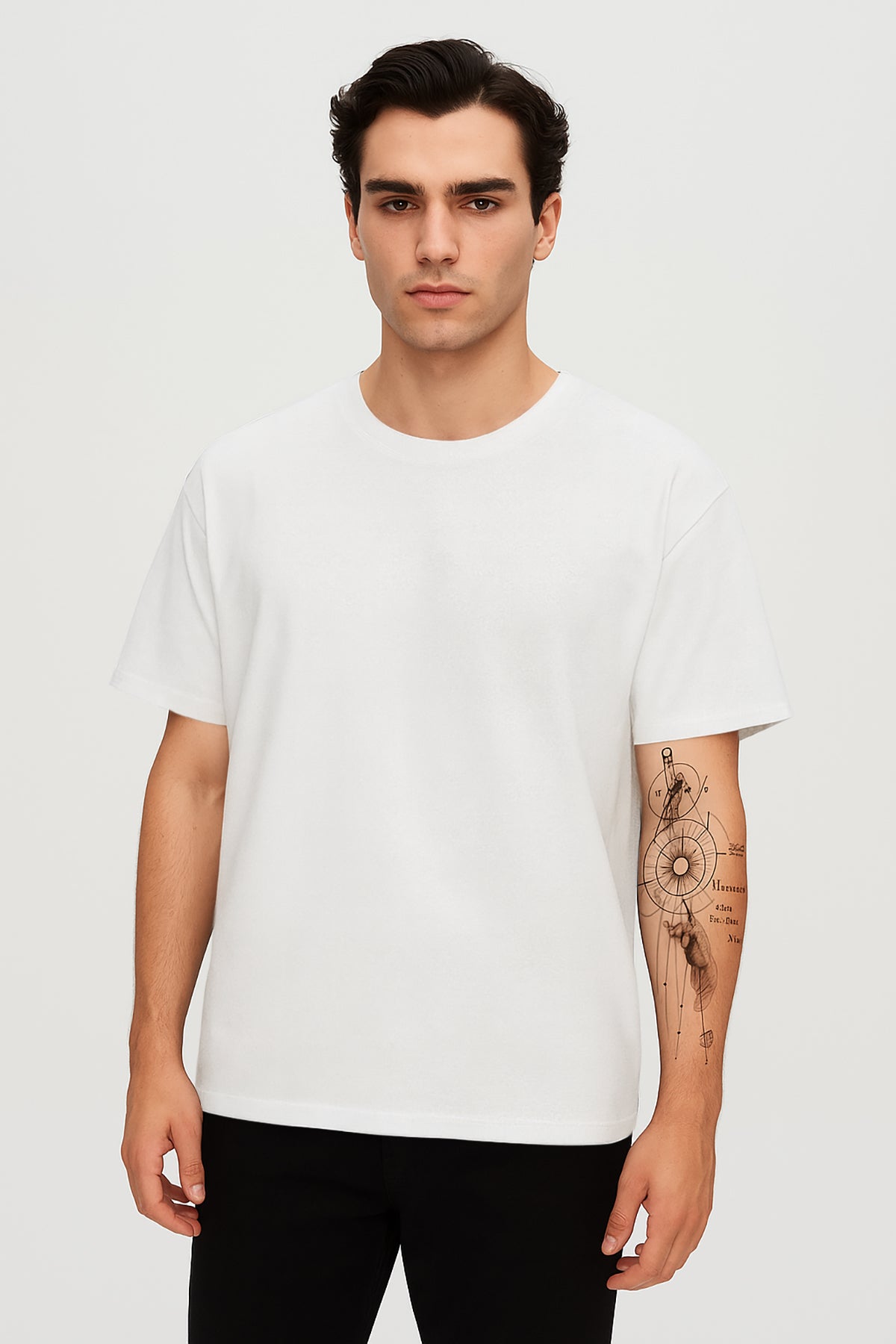 Ds Damat Comfort 100% Cotton T-Shirt  - White