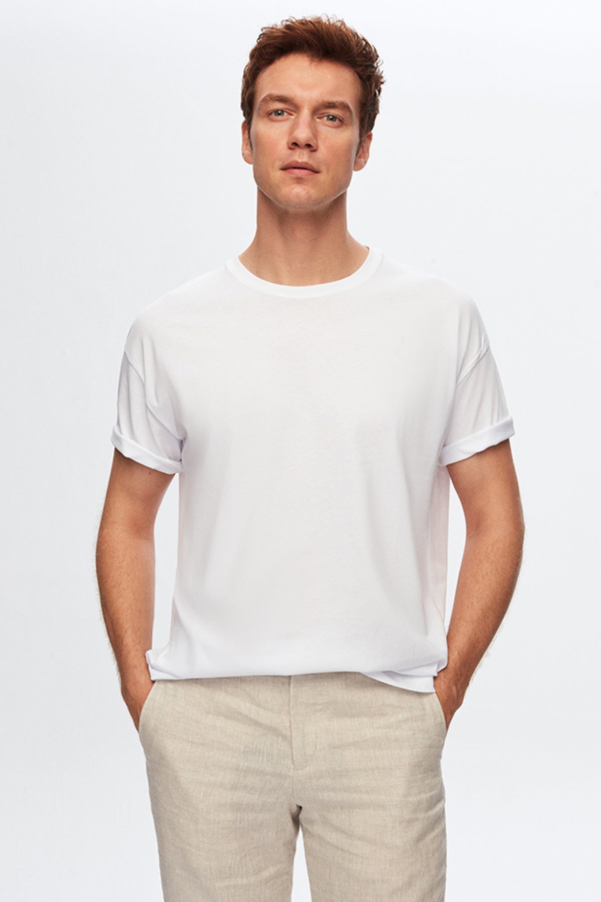 Ds Damat Comfort 100% Cotton T-Shirt  - White
