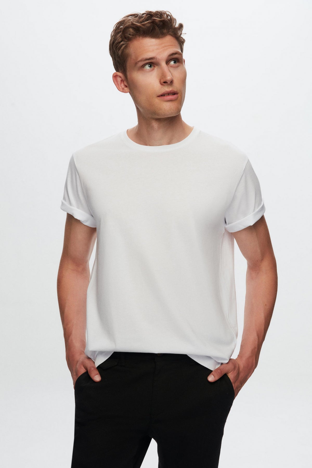 Ds Damat Comfort 3-Pack Loose Fit 100% Cotton T-Shirt  - White
