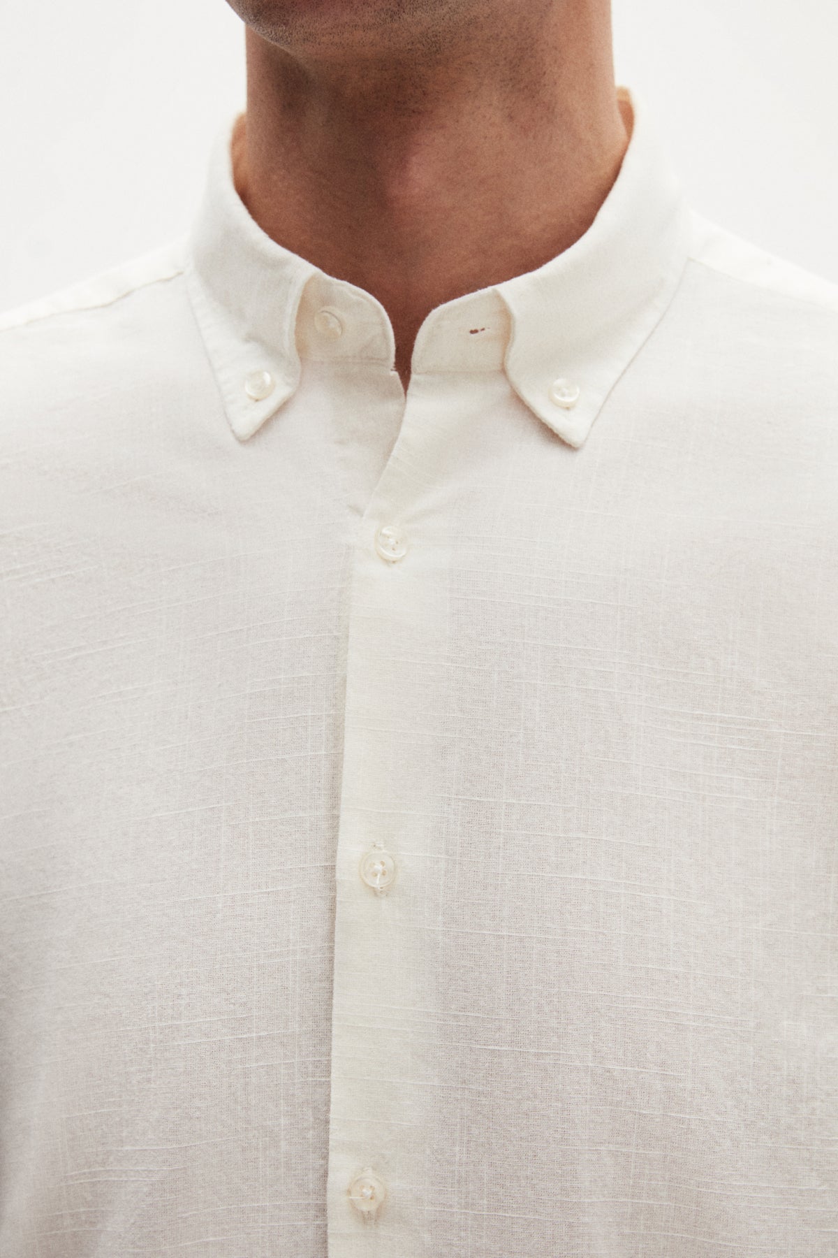 Ds Damat Comfort Button-Down Relaxed Fit Linen-Look 100% Cotton Shirt  - Ecru