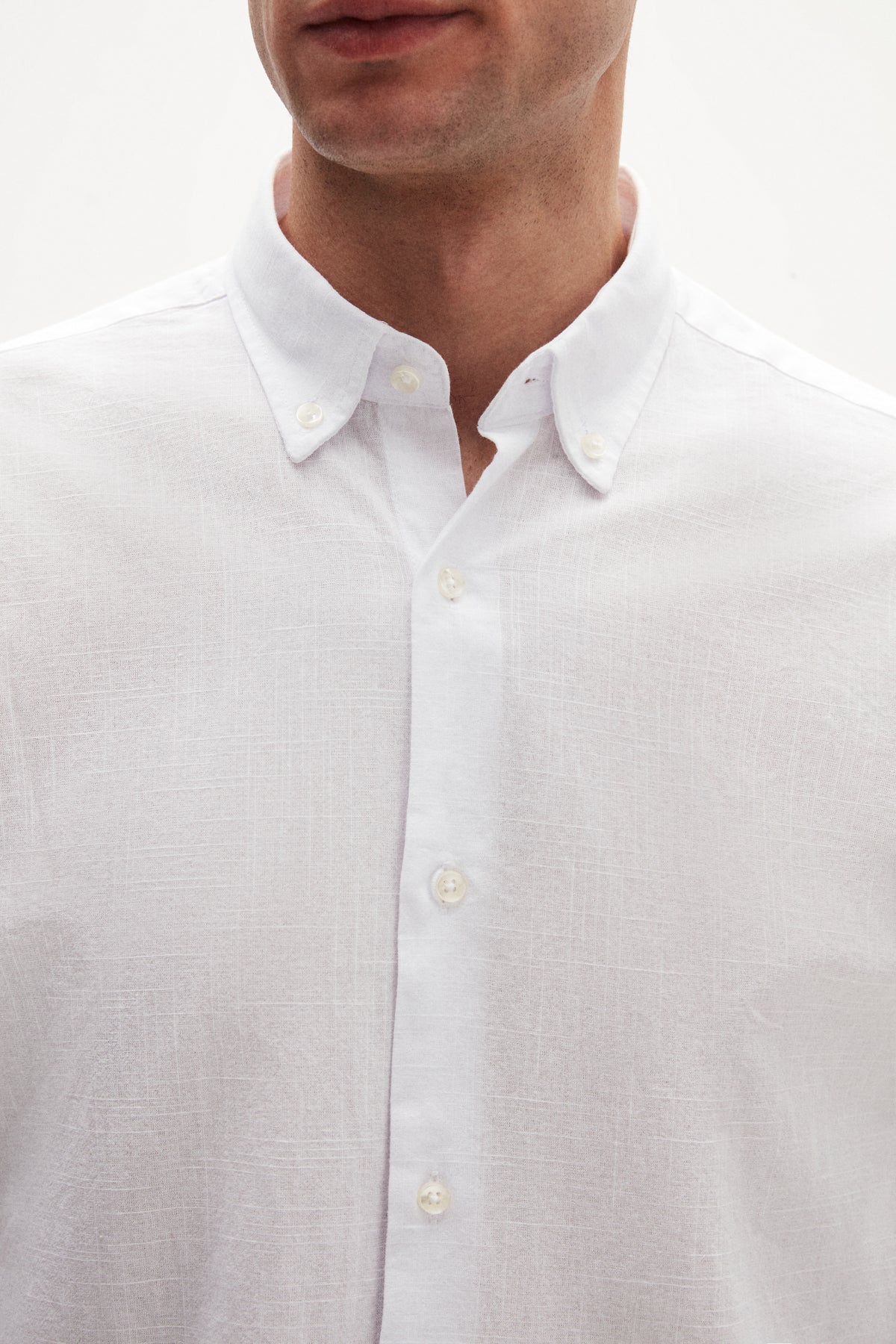 Ds Damat Comfort Button-Down Relaxed Fit Linen-Look 100% Cotton Shirt  - White