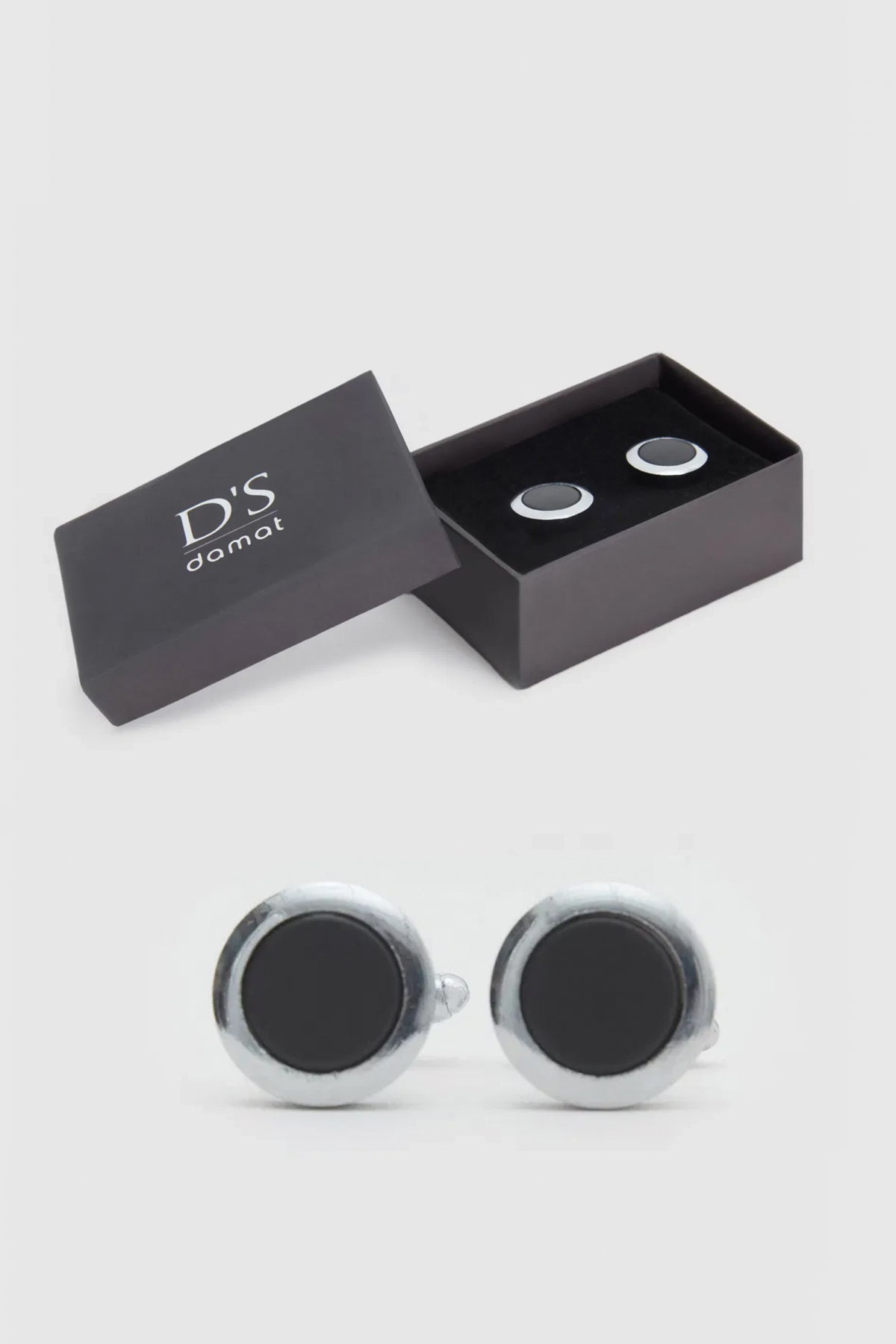 أزرار أكمام Ds Damat - فضي أسود