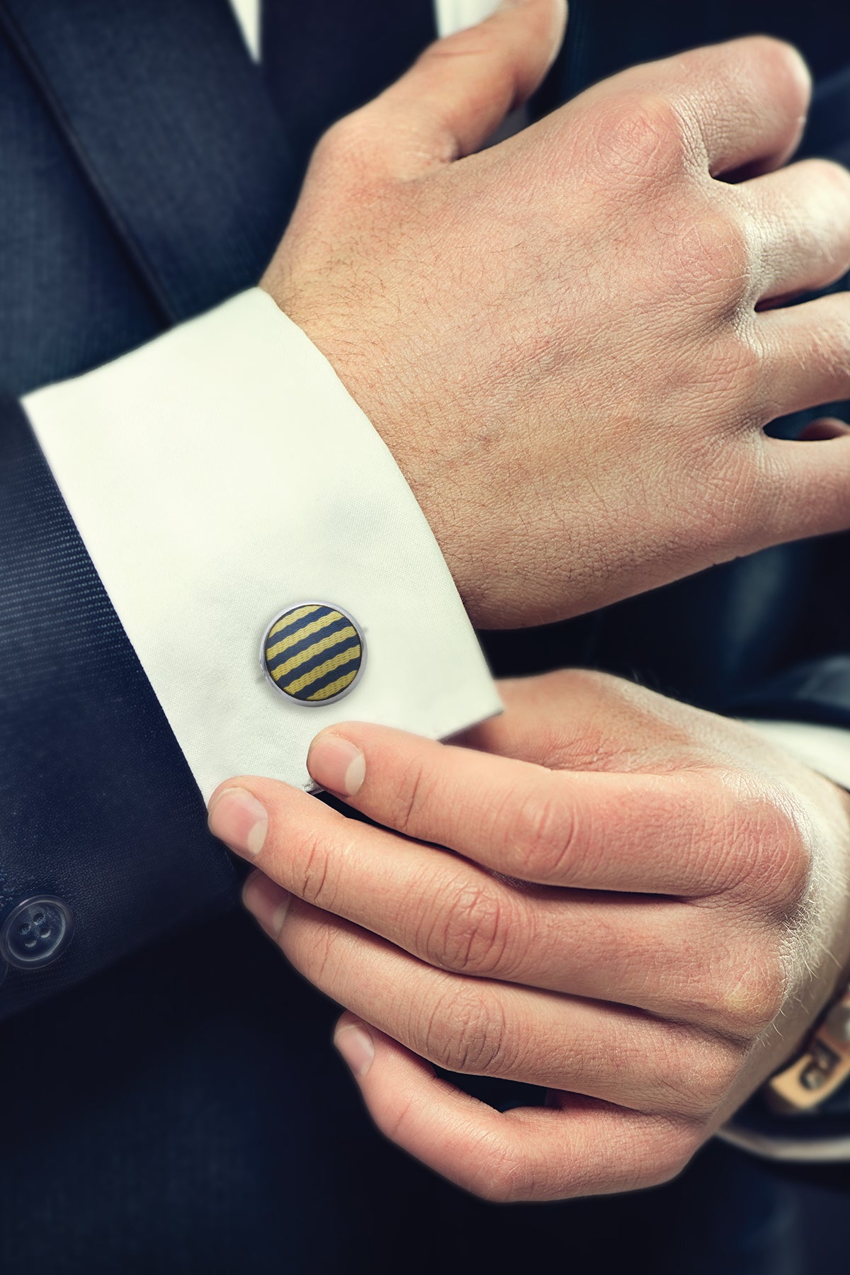أزرار أكمام Ds Damat - أصفر، أزرق داكن