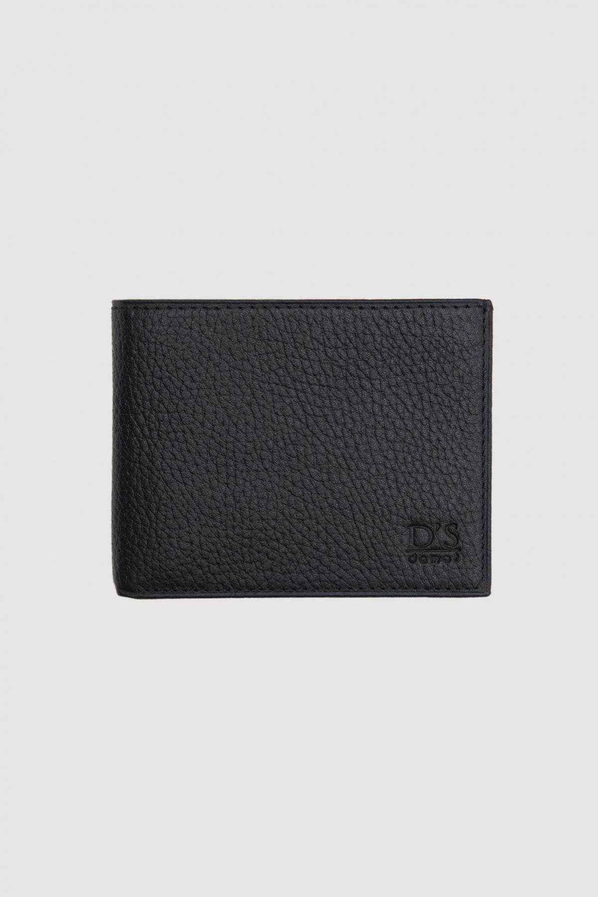 Ds Damat Genuine Leather Boxed Vertical Wallet  - Black