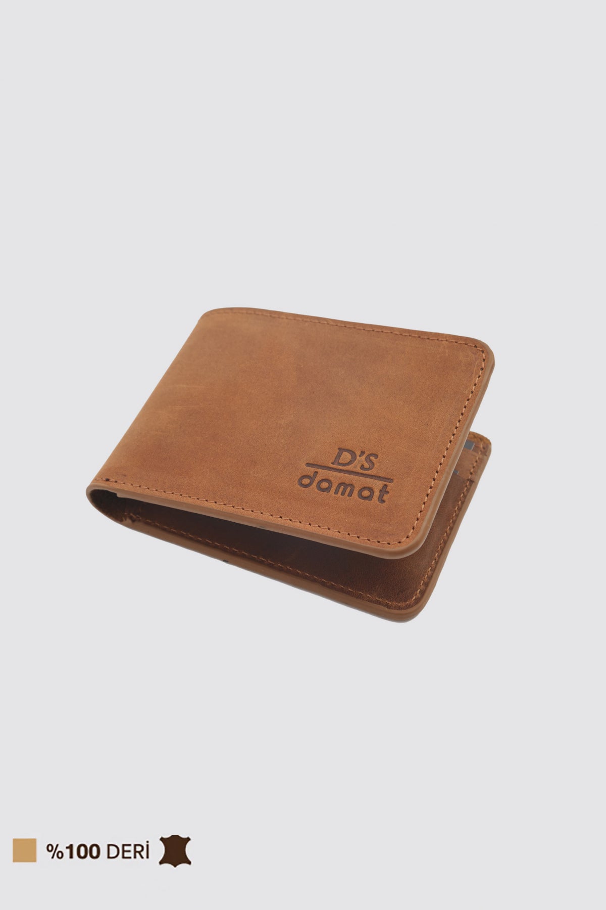 Ds Damat Leather Wallet  - Tan
