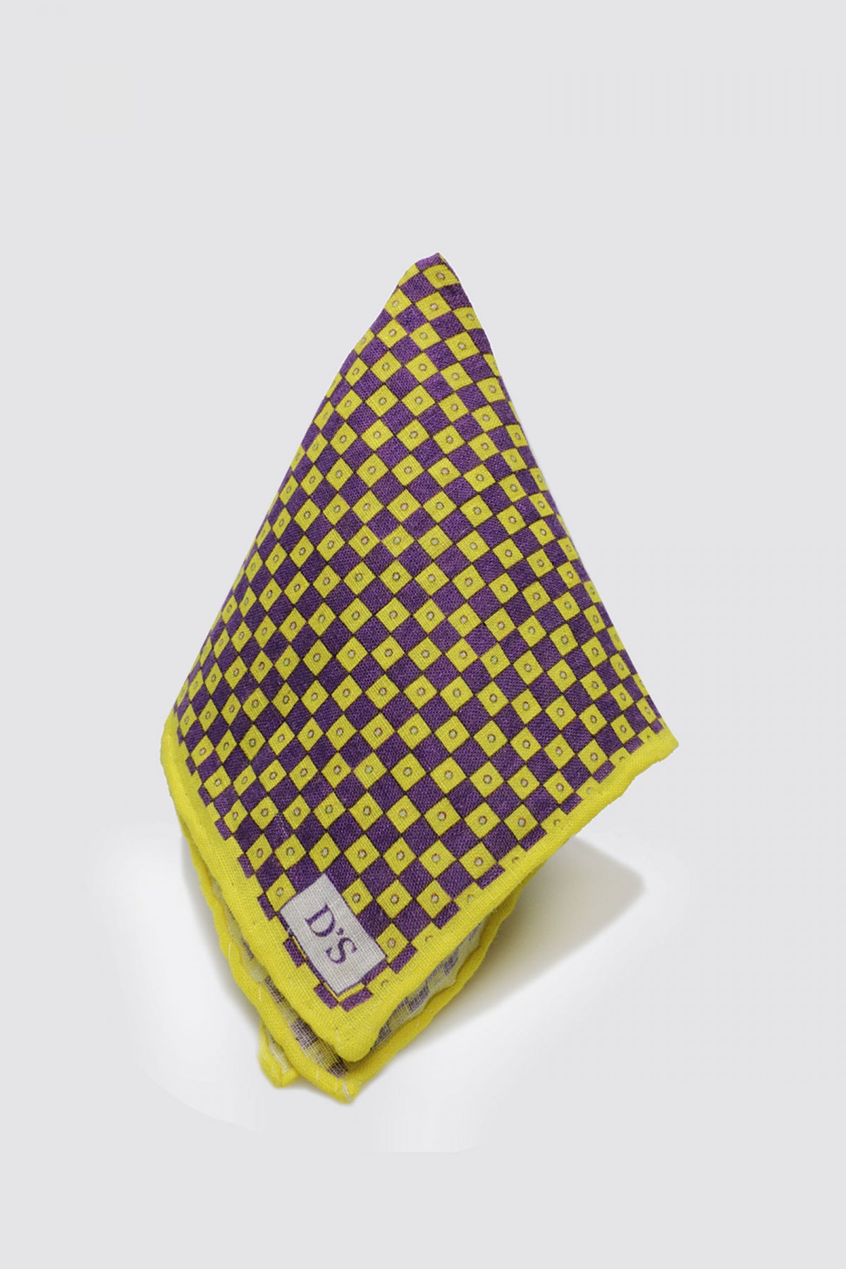 Ds Damat Linen Handkerchief  - Yellow
