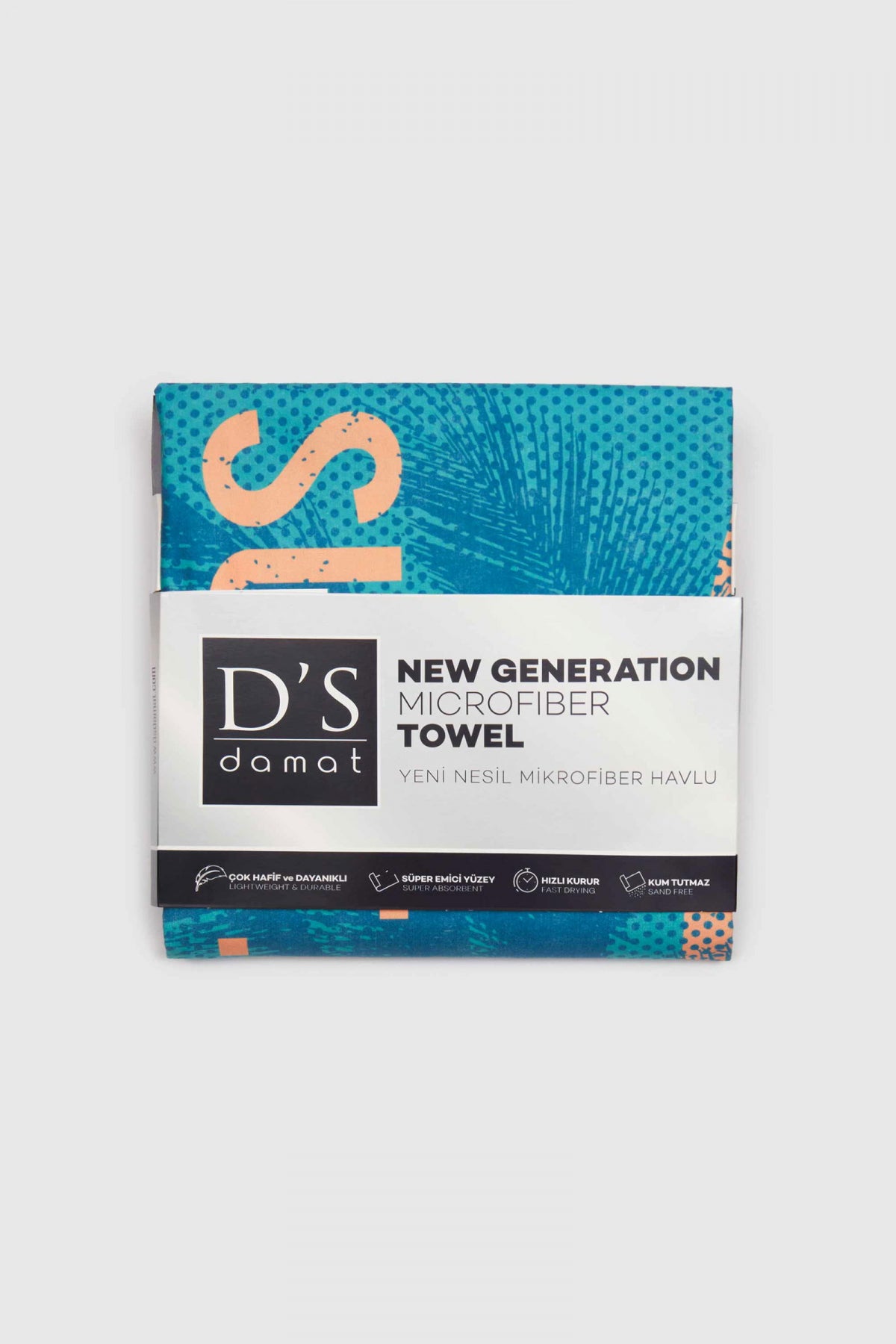 Ds Damat Microfiber 85x150 cm Beach Towel Shorts Swimwear Set  - Navy Blue