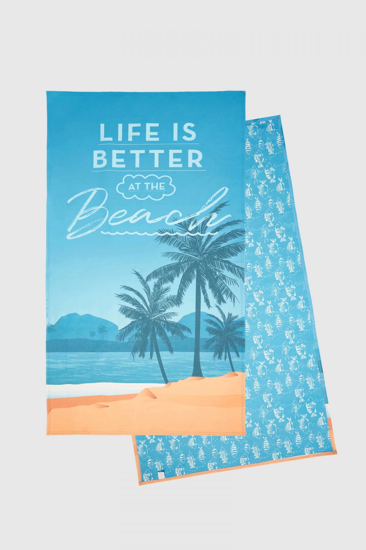 Ds Damat Microfiber 85x150 cm Beach Towel Shorts Swimwear Set  - Turquoise
