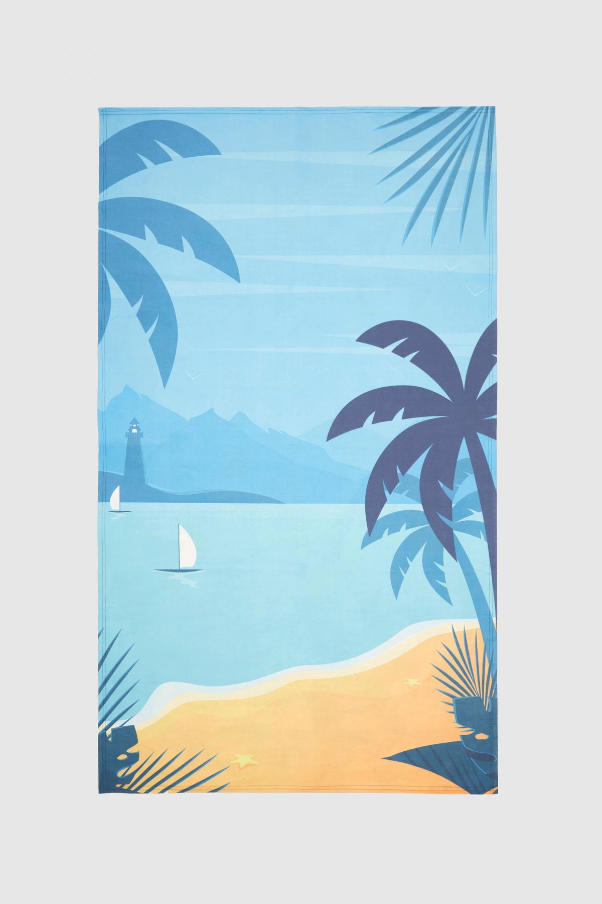Ds Damat Microfiber 85x150 cm Ultra-Absorbent Sand-Free Beach Towel  - Blue