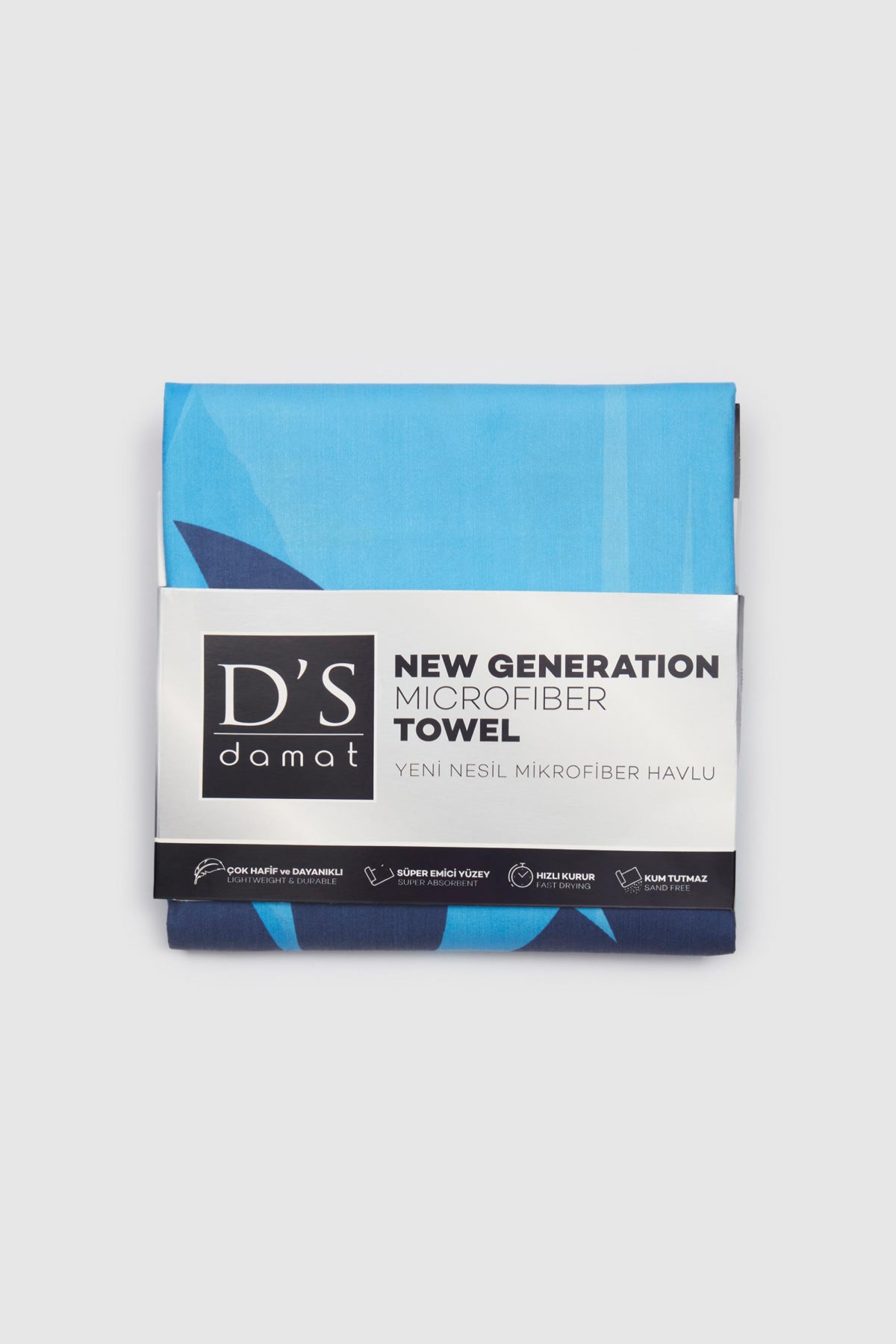 Ds Damat Microfiber 85x150 cm Ultra-Absorbent Sand-Free Beach Towel  - Blue