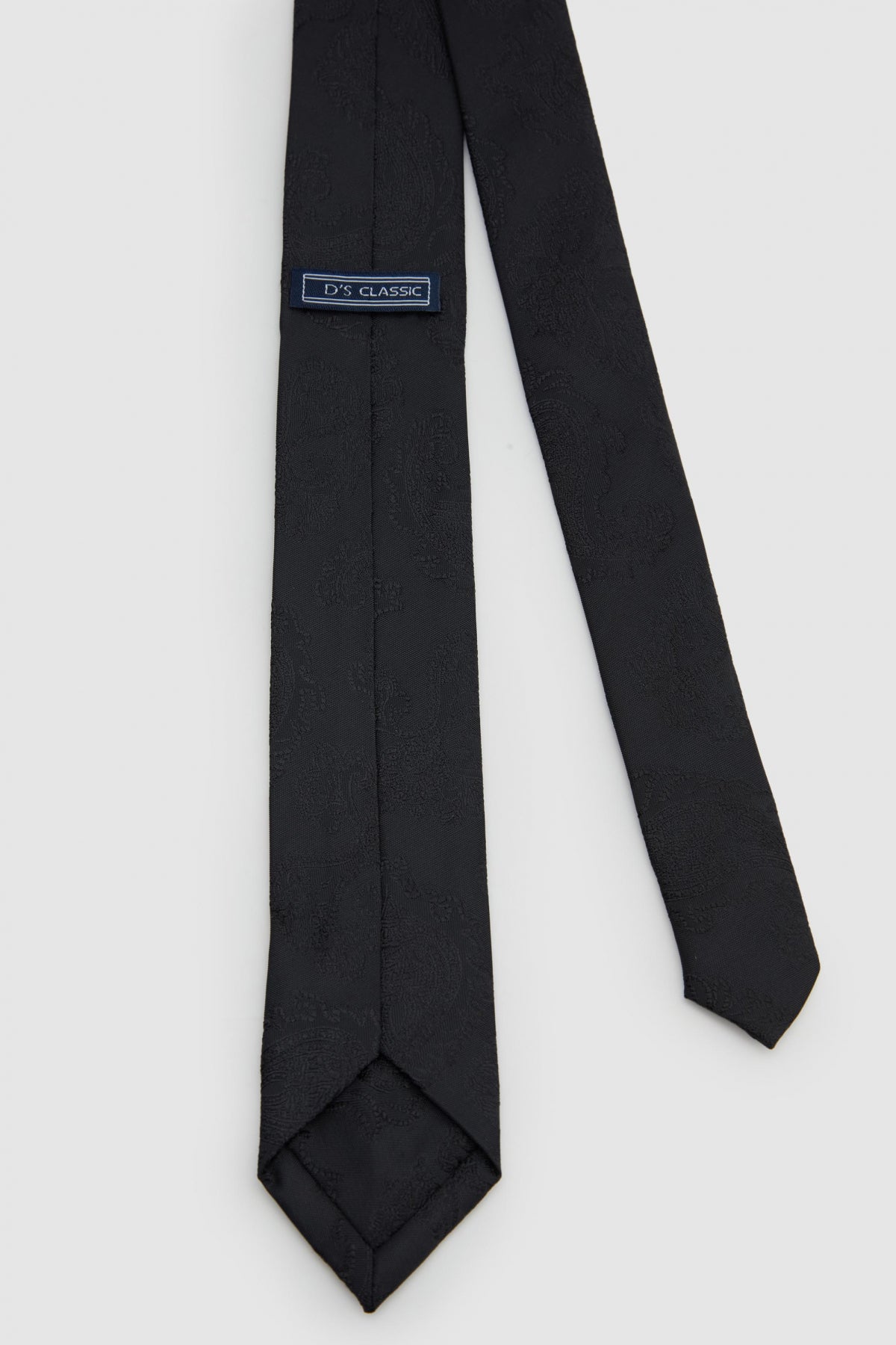 Ds Damat Patterned 5.5 cm Tie  - Black