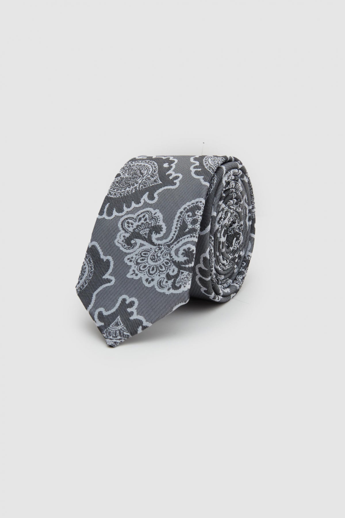 Ds Damat Patterned 5.5 cm Tie  - Gray