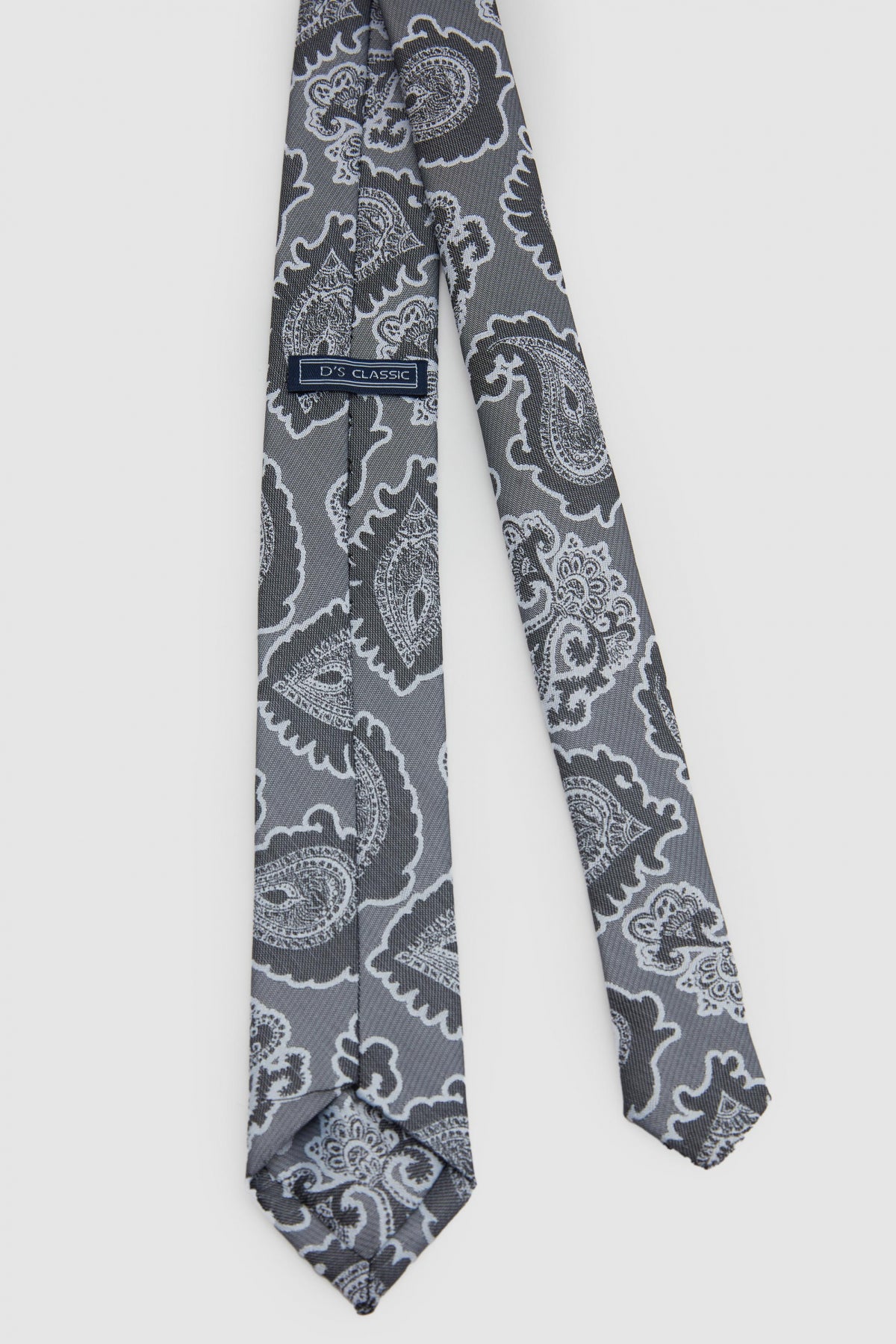 Ds Damat Patterned 5.5 cm Tie  - Gray