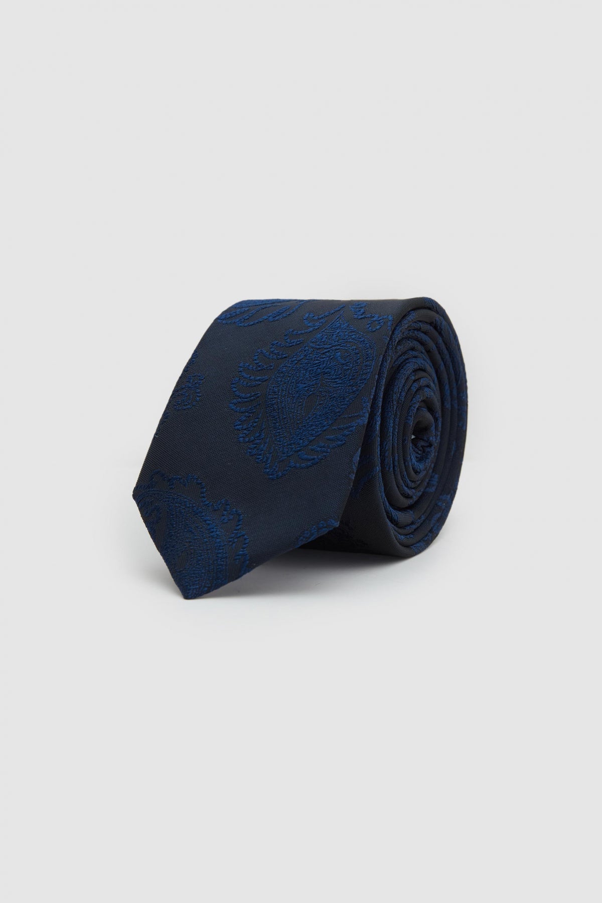 Ds Damat Patterned 5.5 cm Tie  - Navy Blue