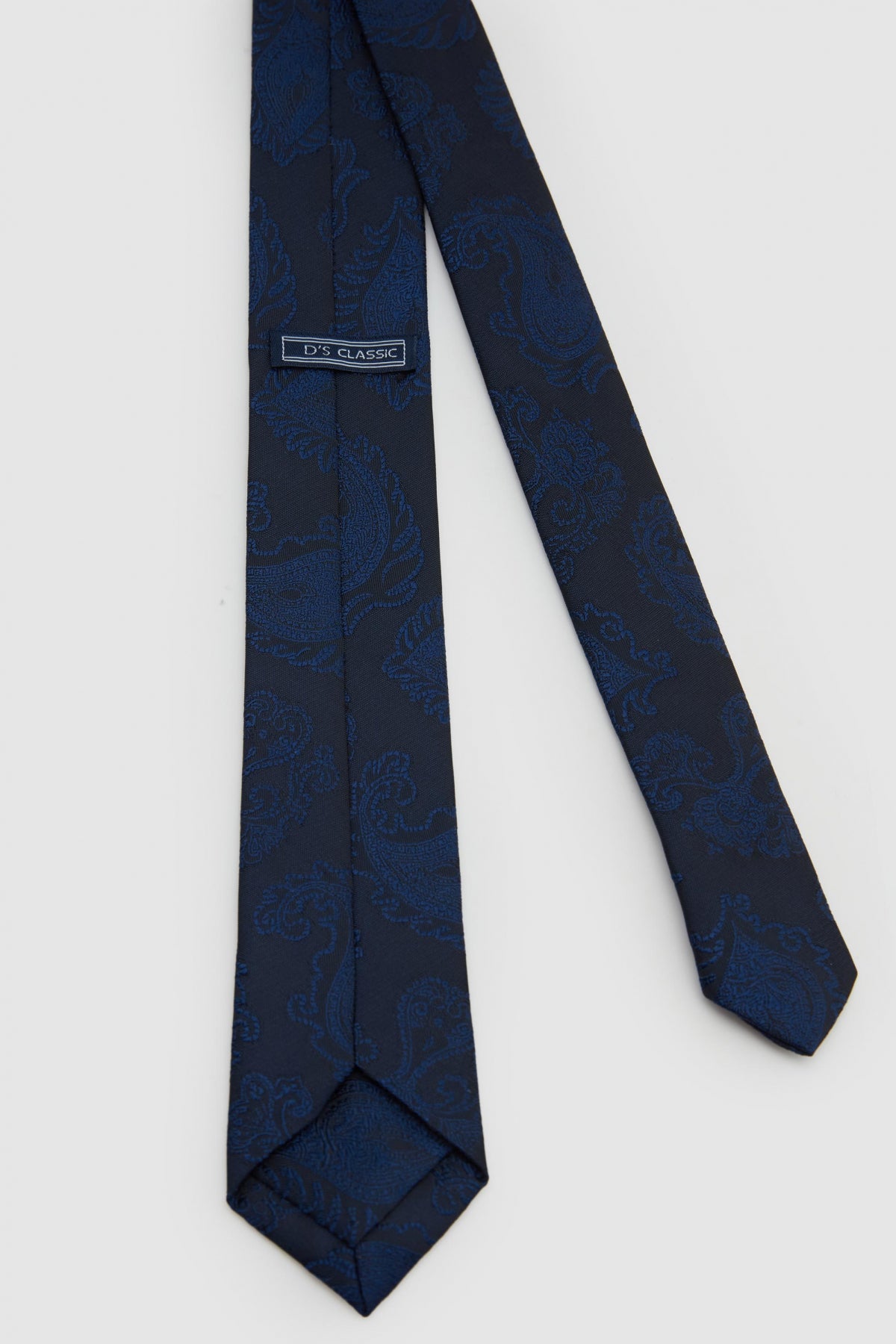 Ds Damat Patterned 5.5 cm Tie  - Navy Blue