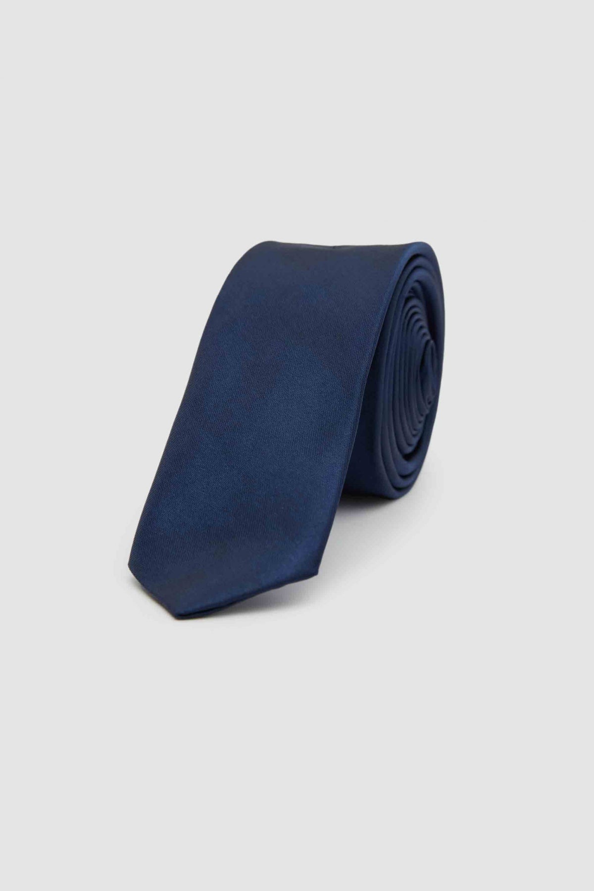 Ds Damat Plain 4 cm Tie  - Navy Blue