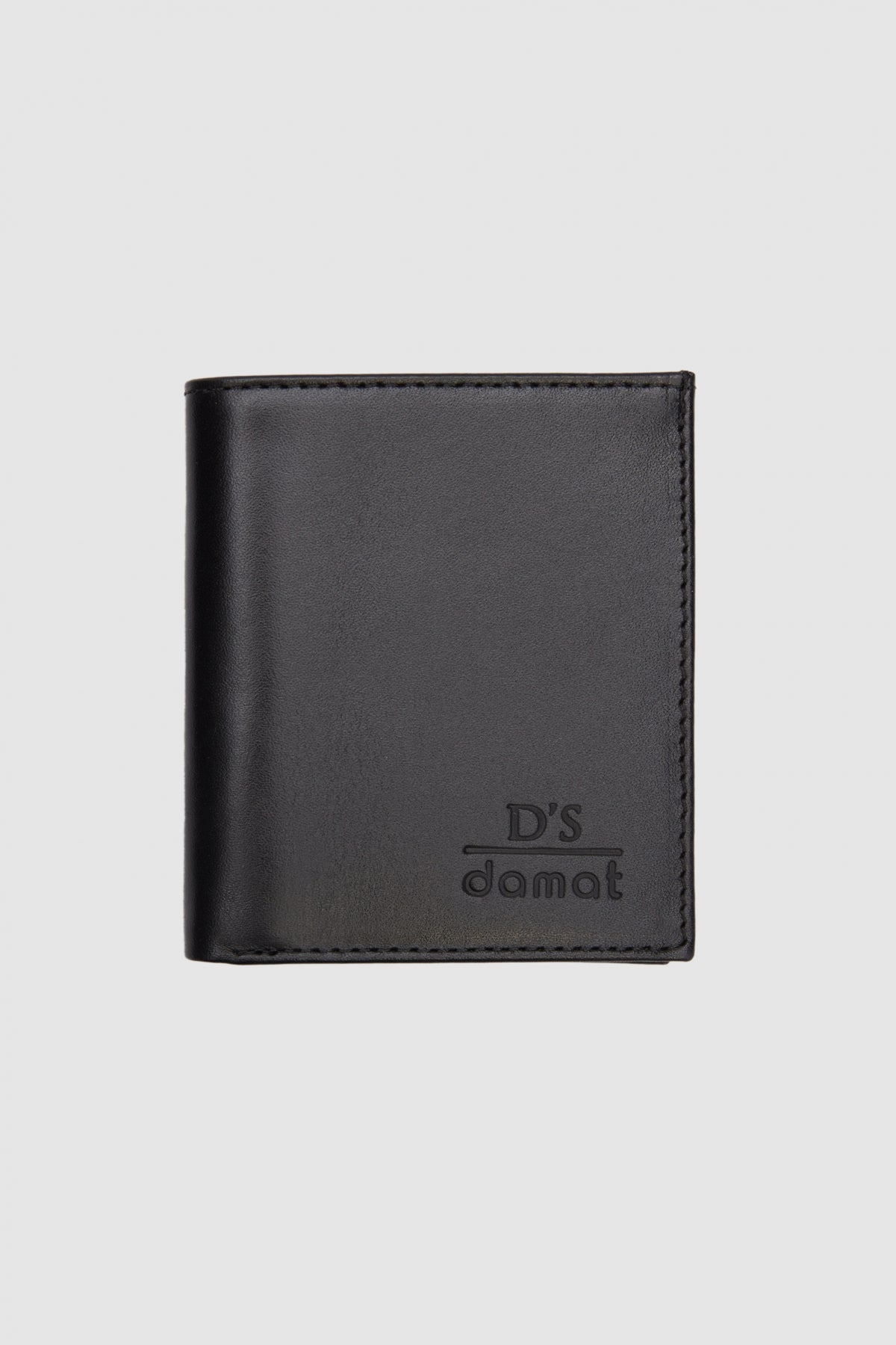 Ds Damat Plain Boxed Genuine Leather Wallet  - Black