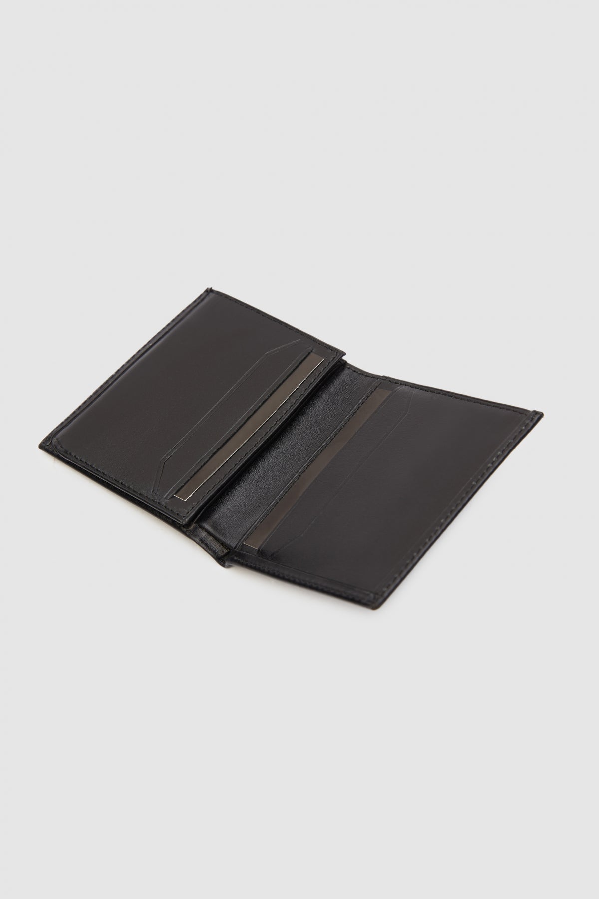 Ds Damat Plain Boxed Genuine Leather Wallet  - Black