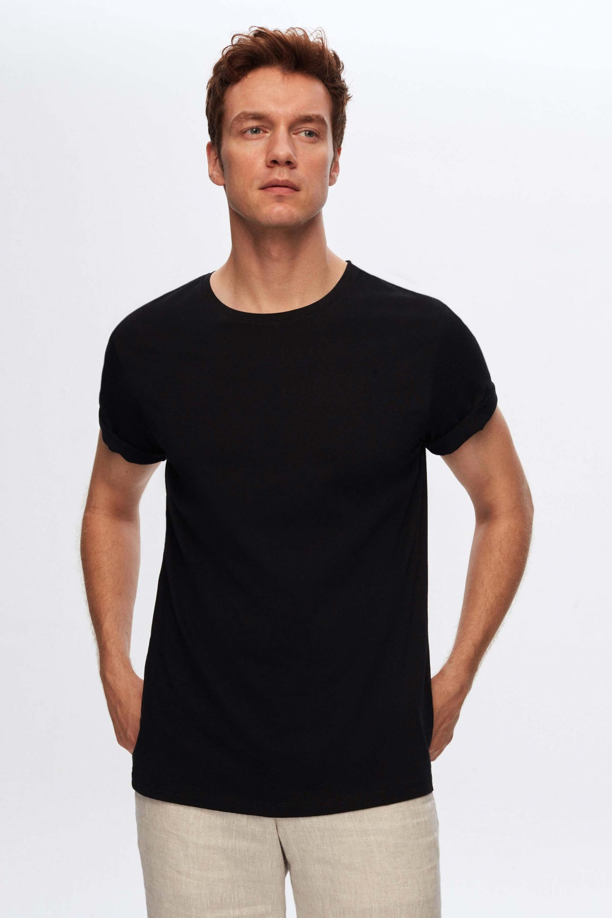 Ds Damat Regular Fit 100% Cotton T-Shirt  - Black