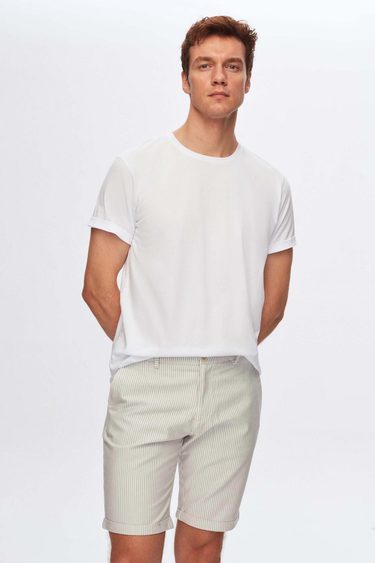Ds Damat Regular Fit 100% Cotton T-Shirt  - White