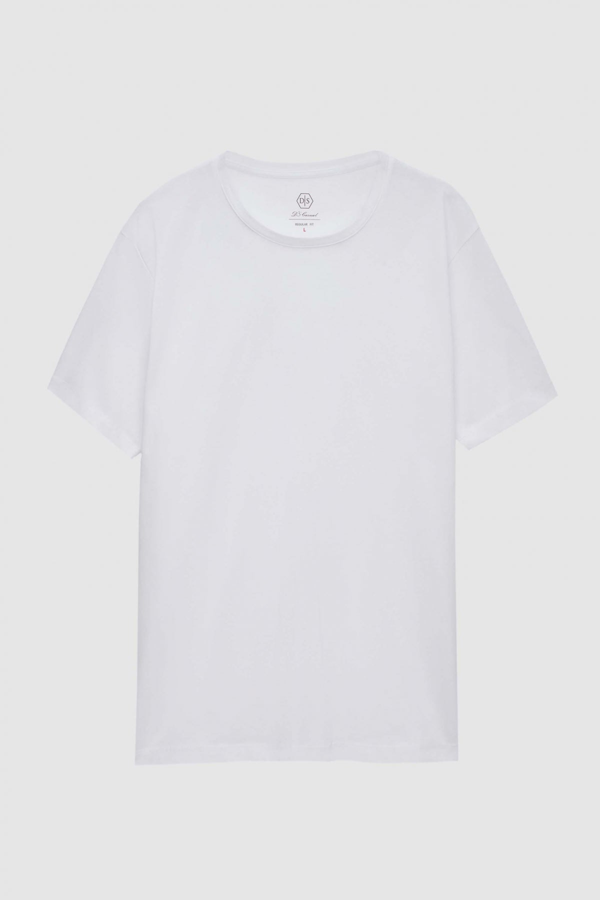Ds Damat Regular Fit 100% Cotton T-Shirt  - White