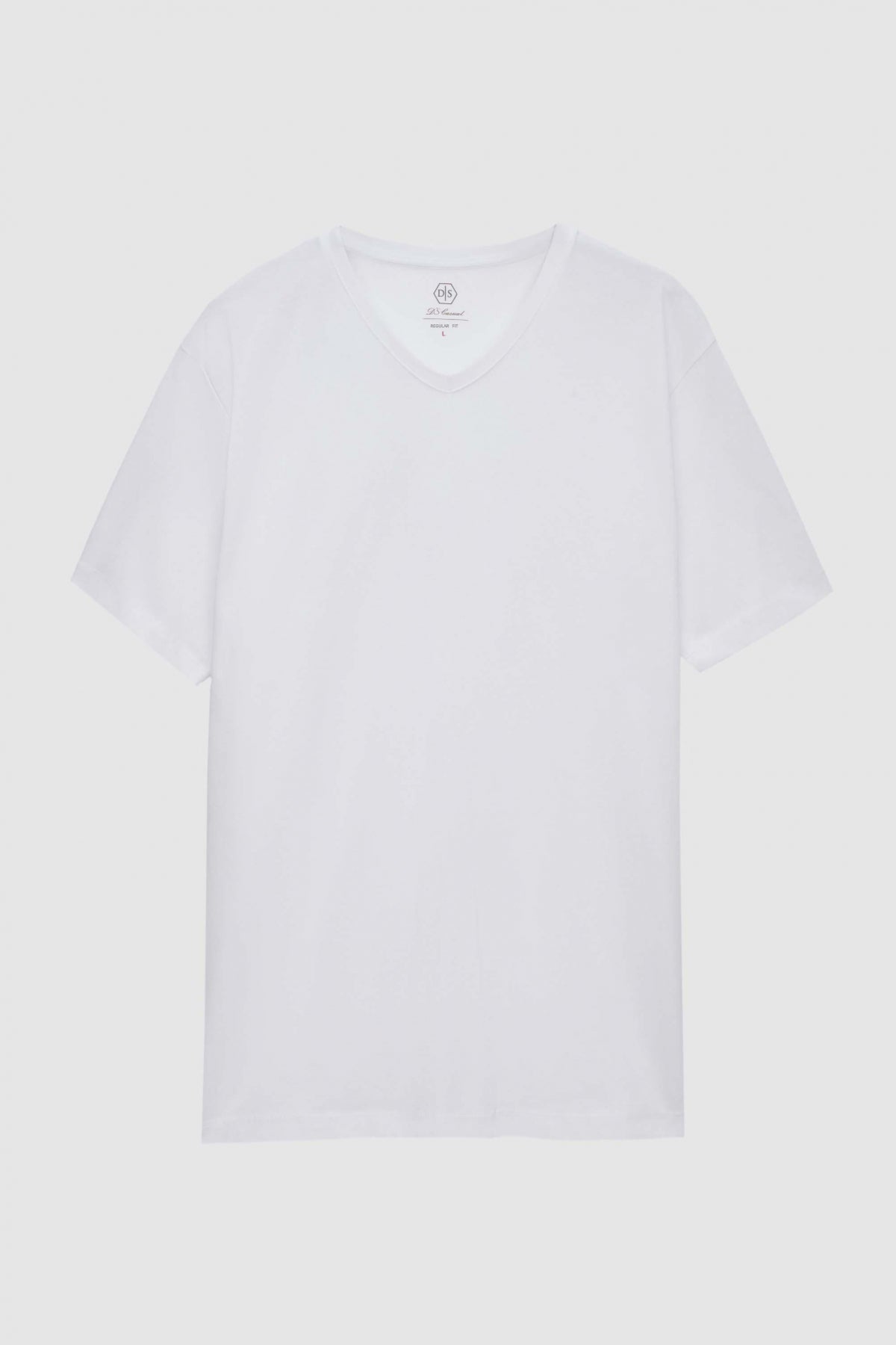 Ds Damat Regular Fit 100% Cotton T-Shirt  - White