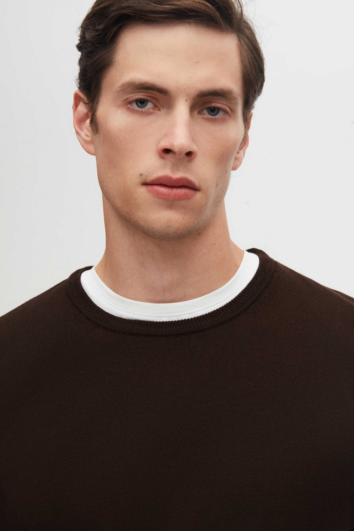 Ds Damat Regular Fit Anti-Pilling Crew Neck Knit Sweater  - Brown