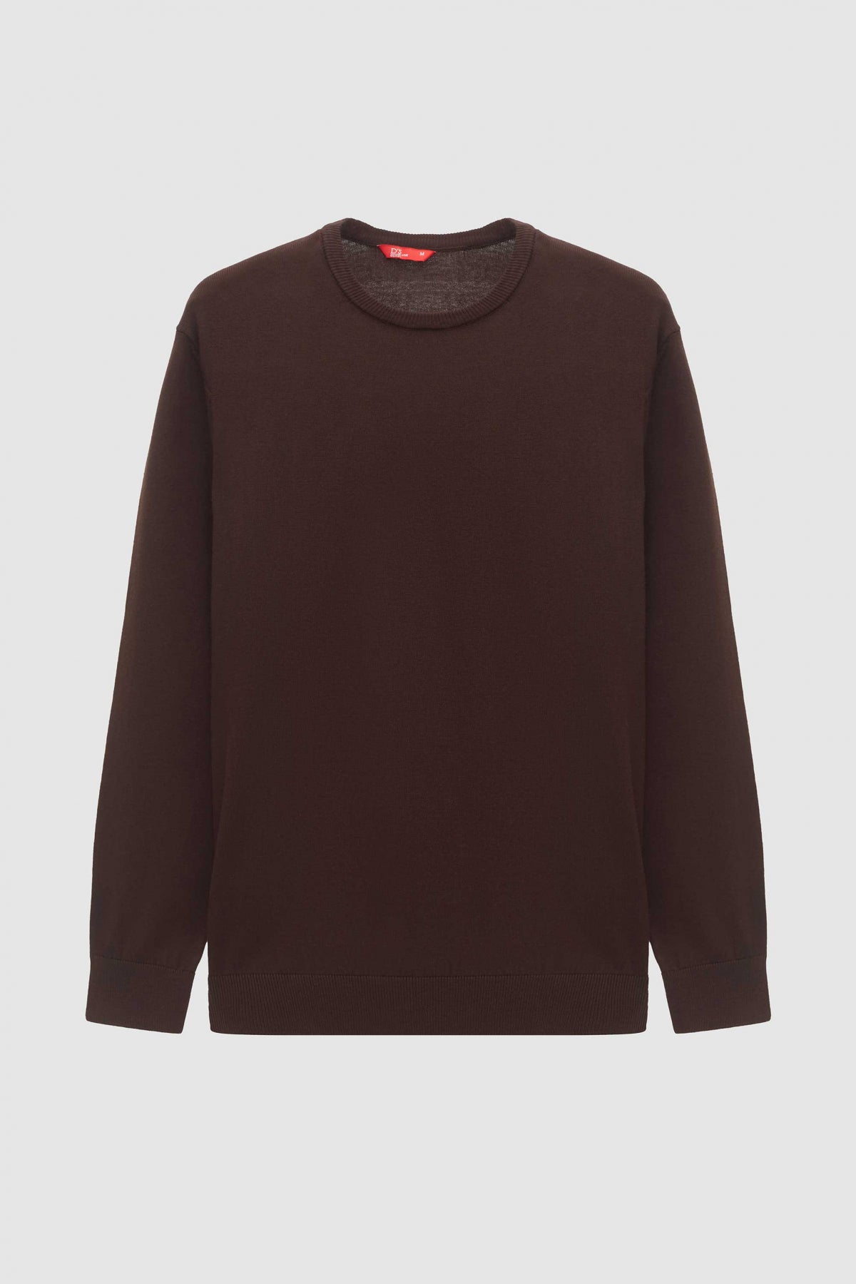 Ds Damat Regular Fit Anti-Pilling Crew Neck Knit Sweater  - Brown