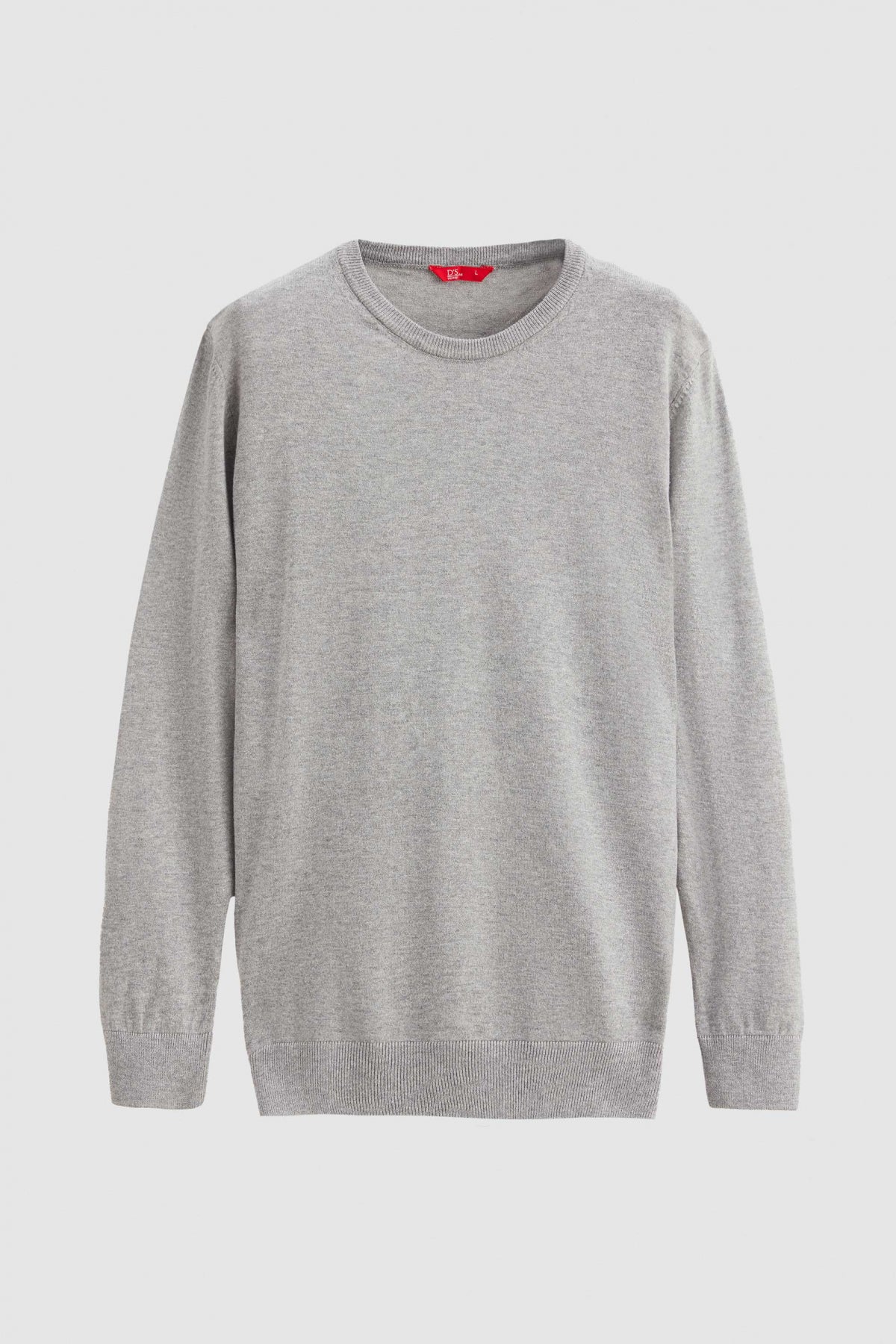 Ds Damat Regular Fit Anti-Pilling Crew Neck Knit Sweater  - Gray