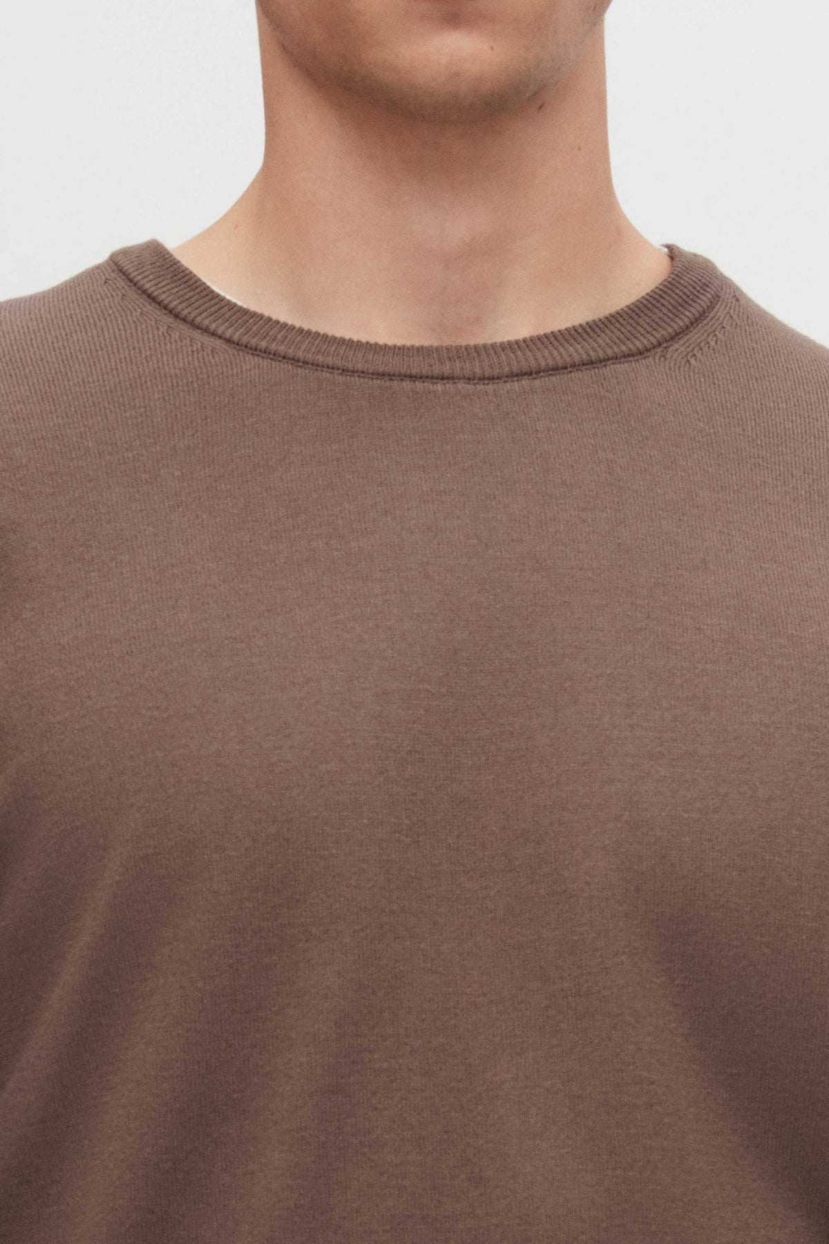 Ds Damat Regular Fit Anti-Pilling Crew Neck Knit Sweater  - Taupe