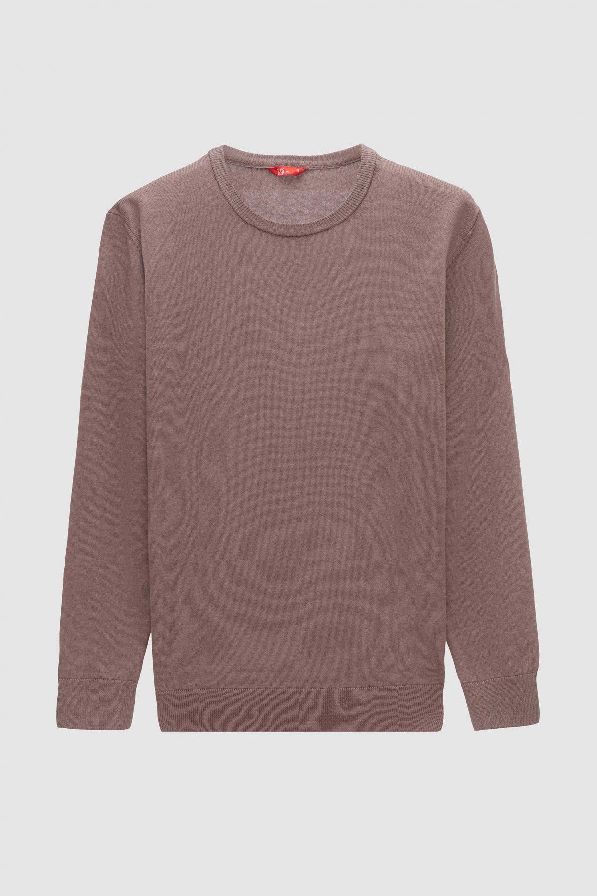 Ds Damat Regular Fit Anti-Pilling Crew Neck Knit Sweater  - Taupe