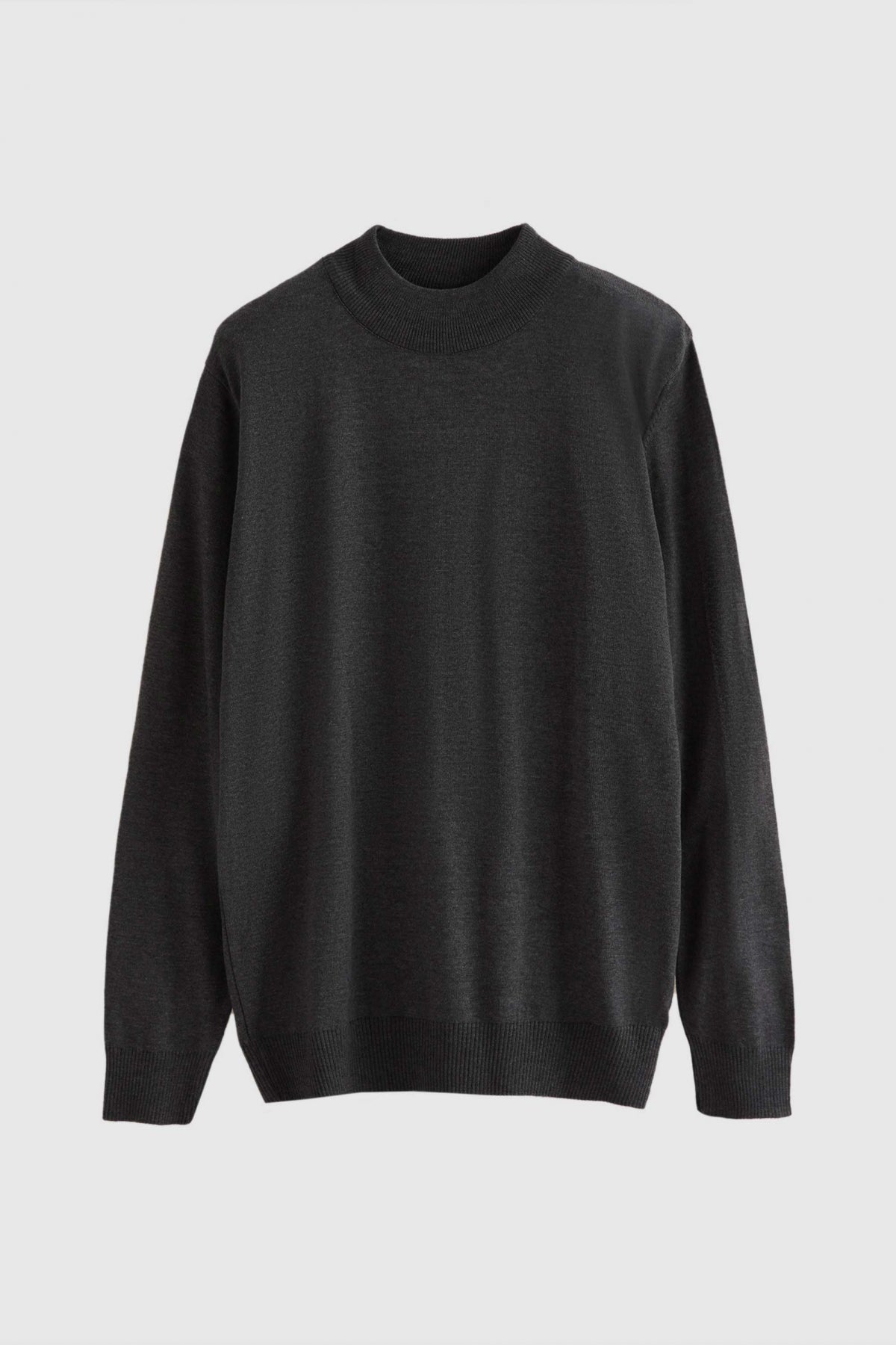 Ds Damat Regular Fit Cotton Blend Half Turtleneck Knit Sweater  - Anthracite