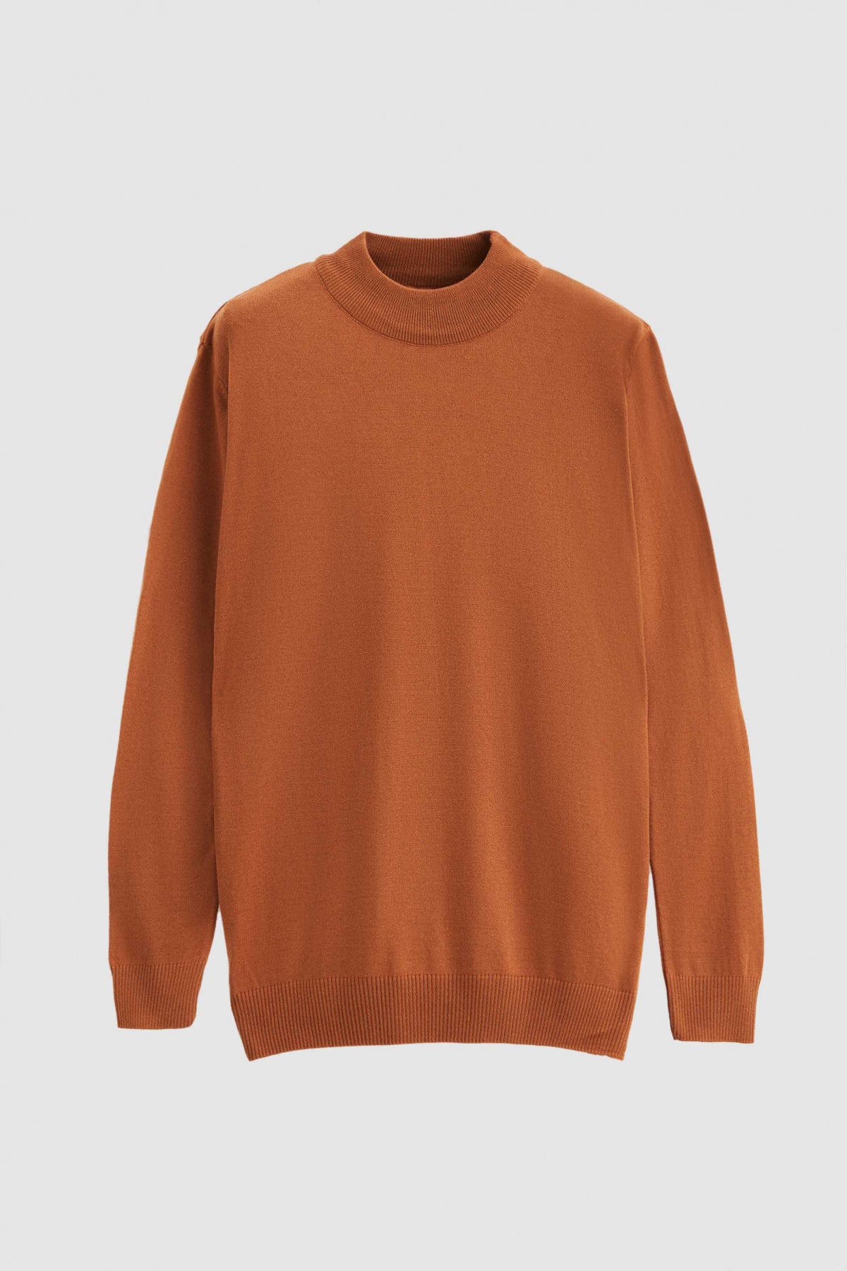 Ds Damat Regular Fit Cotton Blend Half Turtleneck Knit Sweater  - Camel
