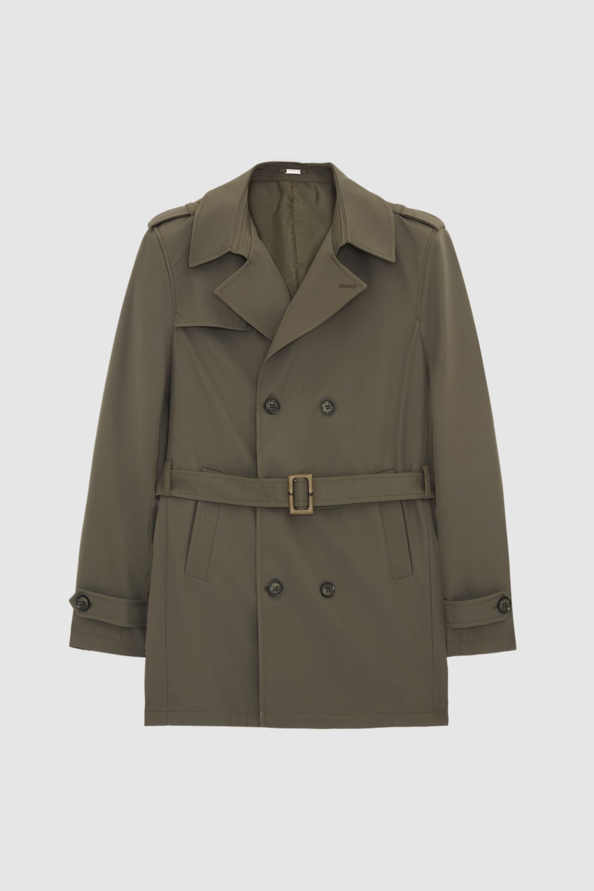 Ds Damat Regular Fit Epaulette Belted Trench Coat  - Dark Khaki