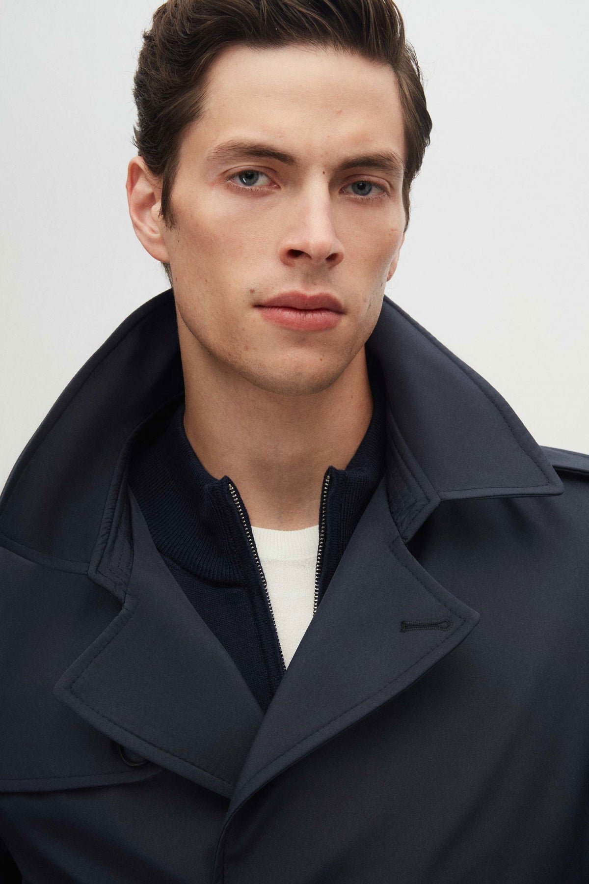 Ds Damat Regular Fit Epaulette Belted Trench Coat  - Navy Blue